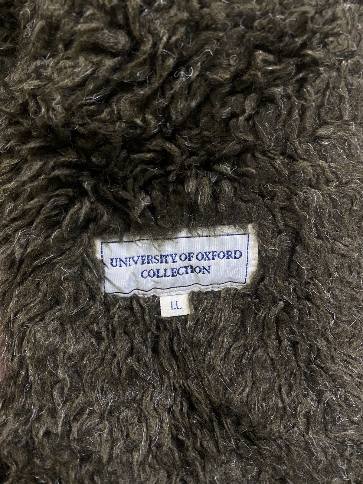 If Six Was Nine × Vintage Vtg University Of Oxford Faux Fur Hoodie Leather Jacket Size US L / EU 52-54 / 3 - 8 Thumbnail