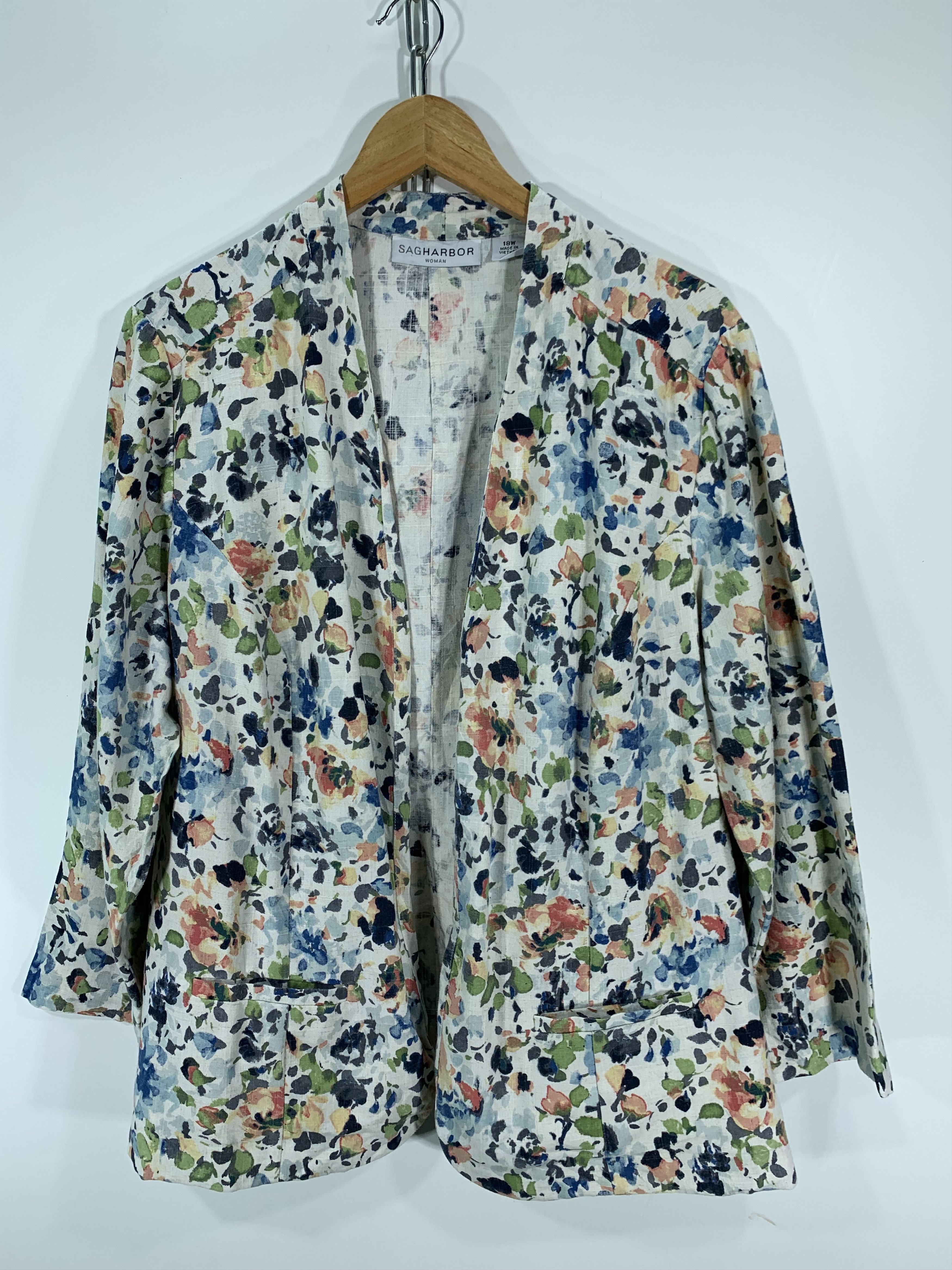 Designer × Vintage Vintage Saghabor Woman Floral Cardigan Linen Size US M / EU 48-50 / 2 - 1 Thumbnail