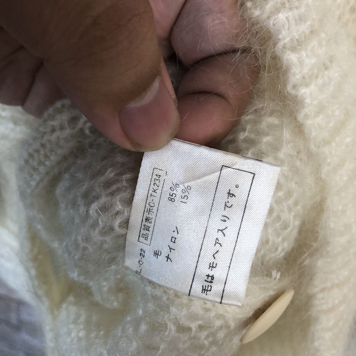 Homespun Knitwear Paimpol France White mohair fur Knitwear vintage #A939 Size M / US 6-8 / IT 42-44 - 12 Thumbnail