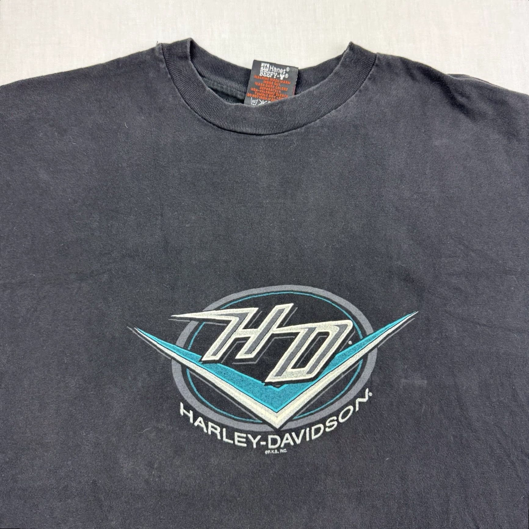Harley Davidson VINTAGE Harley-Davidson T Shirt Adult Large Glendale Arizona Desert 90s USA Bike Men Black Crew Neck Short Sleeve Graphic Print Size US L / EU 52-54 / 3 - 4 Thumbnail