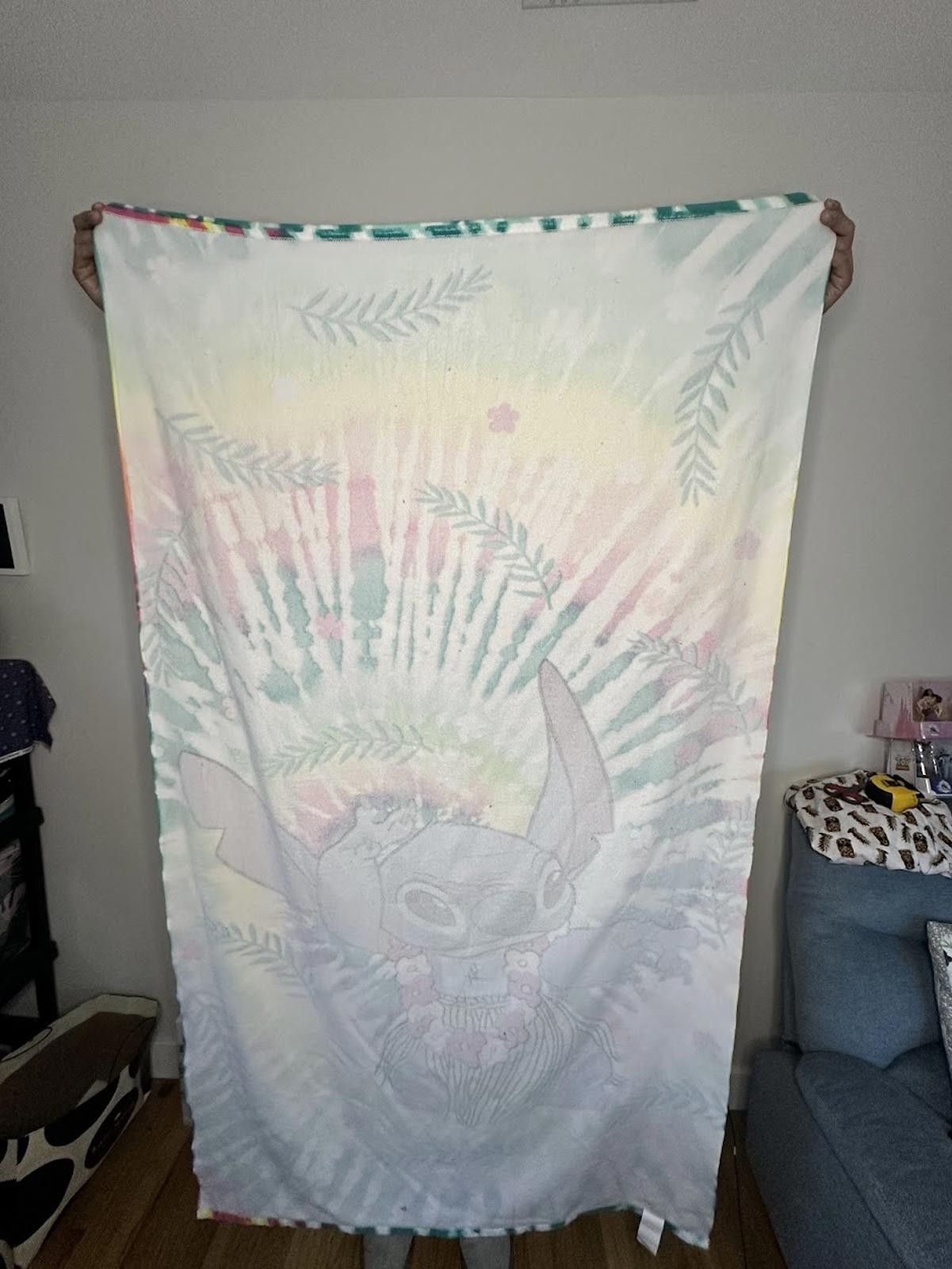 Disney Disney's Stitch Tie-Dye Beach Towel Size ONE SIZE - 3 Thumbnail