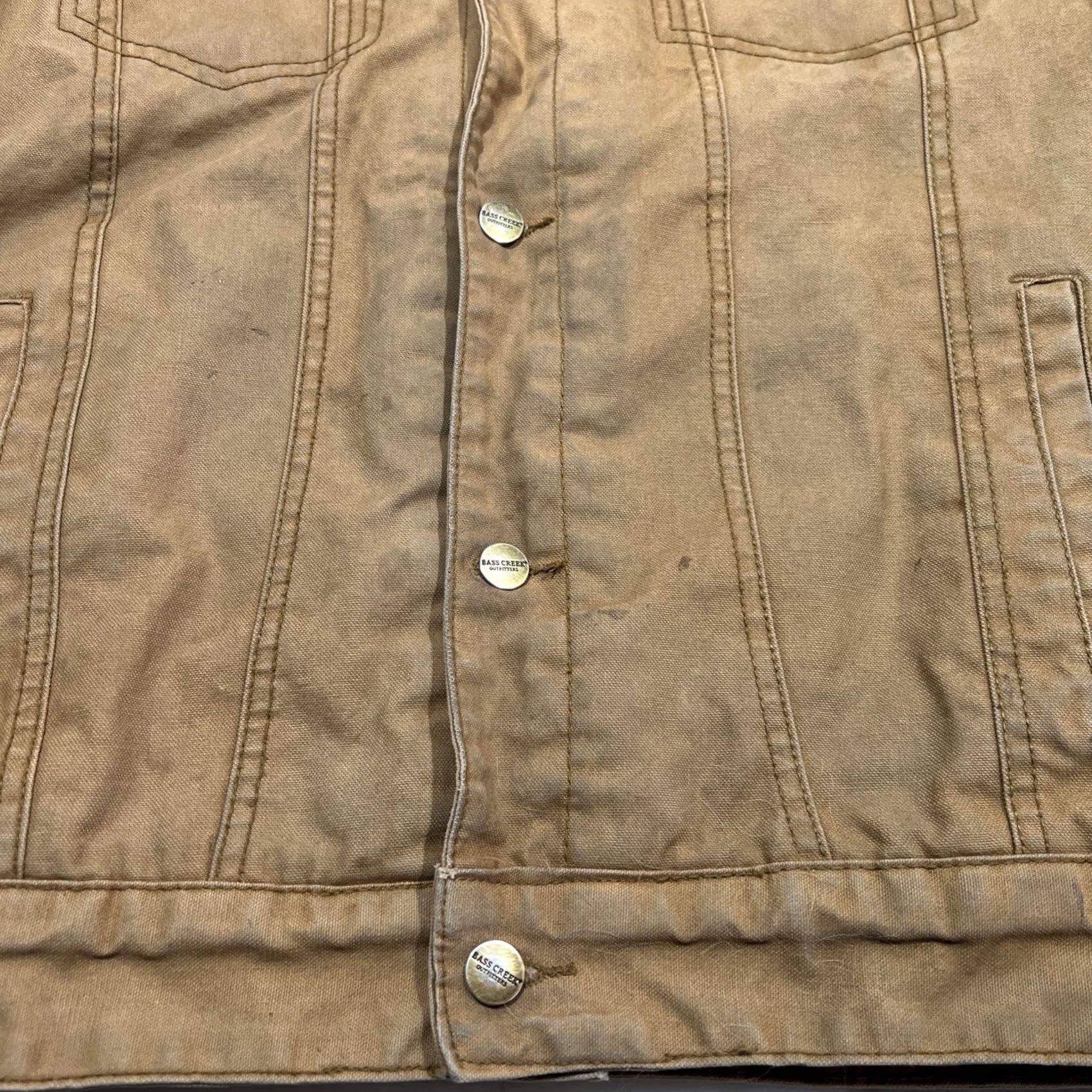 Vintage Bass Creek Outfitters Workwear Brown Jacket Size L Men - Work Jacket Sherpa Lined Cotton Canvas Military Winter Tan Size US L / EU 52-54 / 3 - 4 Thumbnail