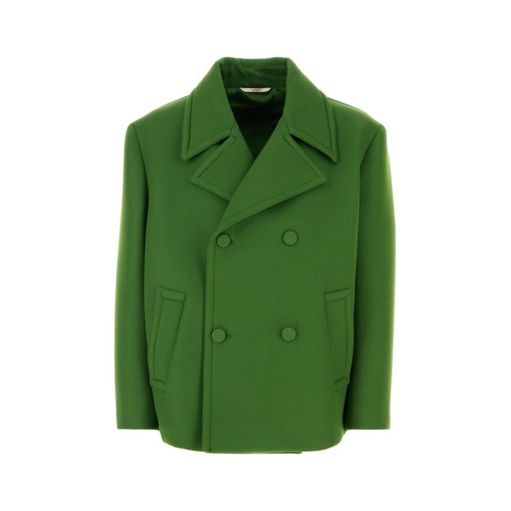 Valentino Double-Breasted Long-Sleeved Peacoat Size US M / EU 48-50 / 2 - 1 Thumbnail