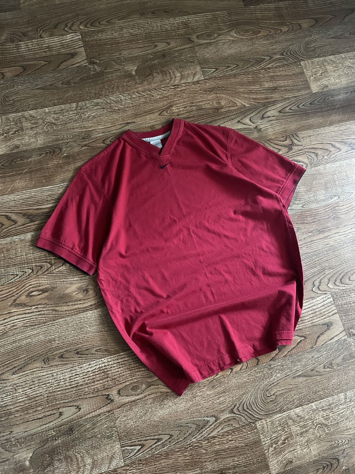 Nike × Vintage Vintage Nike Center Swoosh T-Shirt Y2K mini logo Size US XL / EU 56 / 4 - 2 Thumbnail