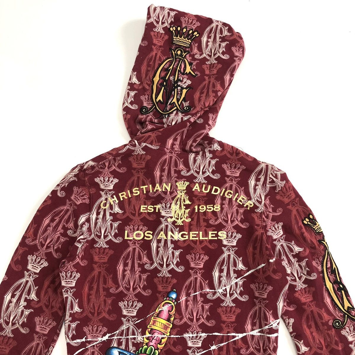 Ed Hardy 2000s Christian Audigier Ed Hardy Grunge Women Zip Hoodie Size US S / EU 44-46 / 1 - 15 Thumbnail