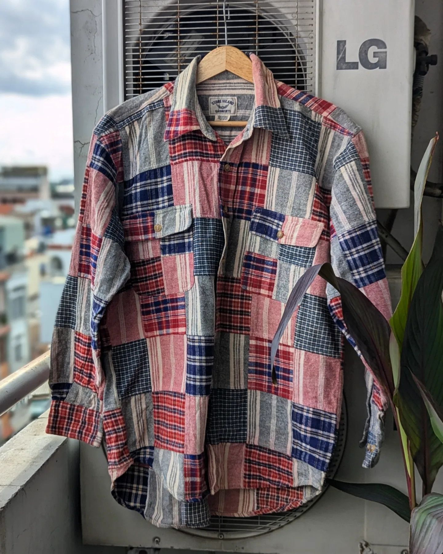 Vintage Vintage Stone Island patchwork shirt Size US M / EU 48-50 / 2 - 1 Thumbnail