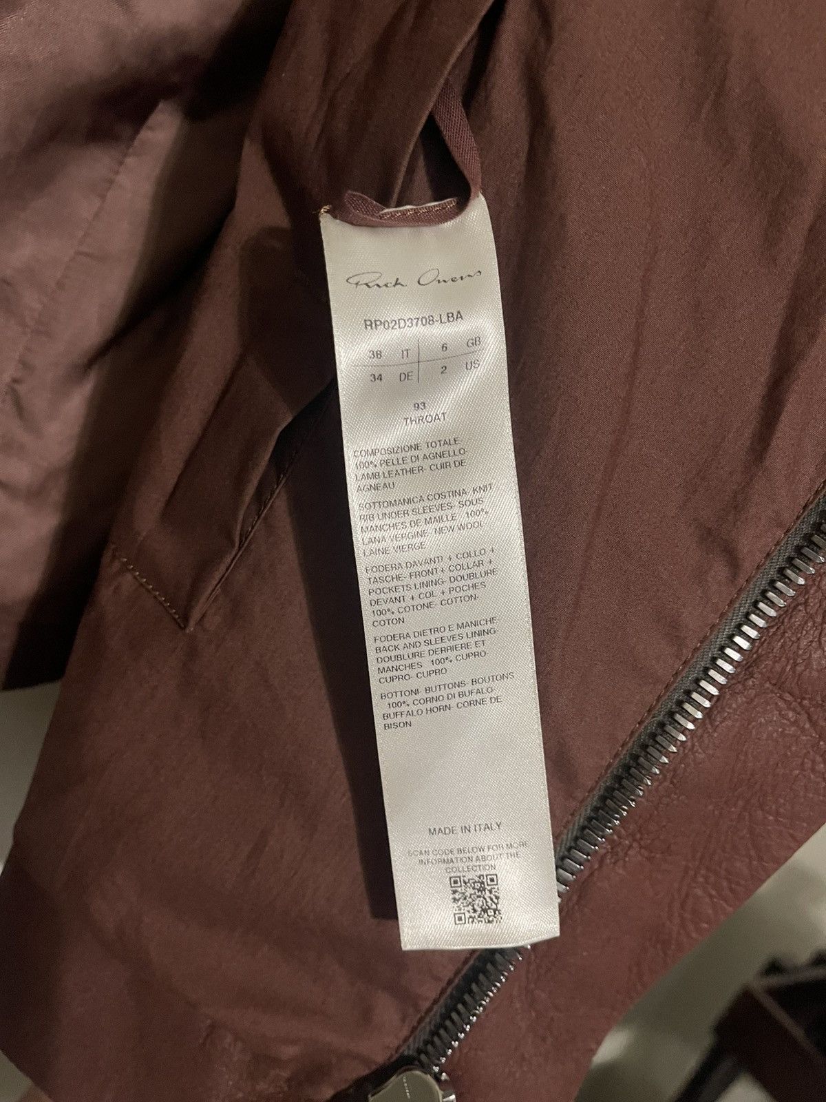 Rick Owens Women’s Rick Owens Leather Jacket Size XS / US 0-2 / IT 36-38 - 11 Thumbnail