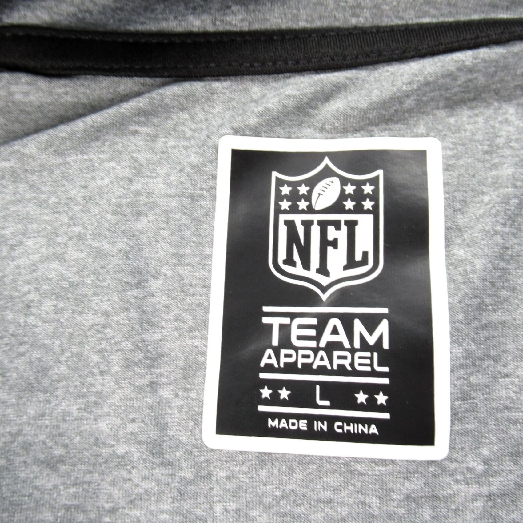 NFL Las Vegas Raiders Shirt Mens L NFL Gray Long Sleeve Quarter Zip Pullover Size US L / EU 52-54 / 3 - 7 Thumbnail