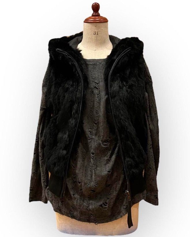BUFFALO BOBS × Yohji Yamamoto Buffalo bobs genuine rabbit fur hooded vest Size US L / EU 52-54 / 3 - 2 Thumbnail