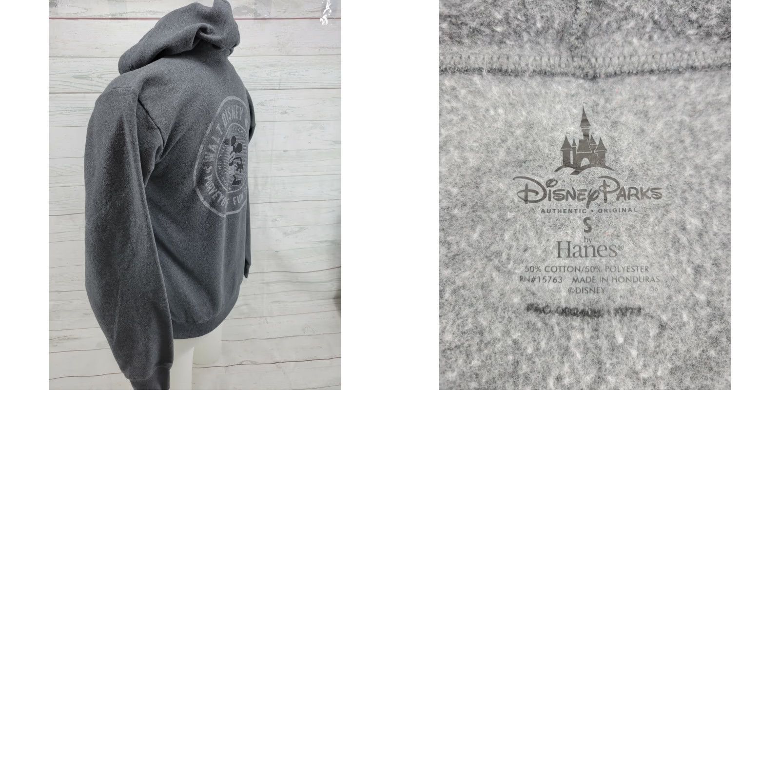 Disney Disney Walt Disney World Gray Hoodie Mickey Full Zip Jacket Size SMALL Men Size US S / EU 44-46 / 1 - 8 Thumbnail