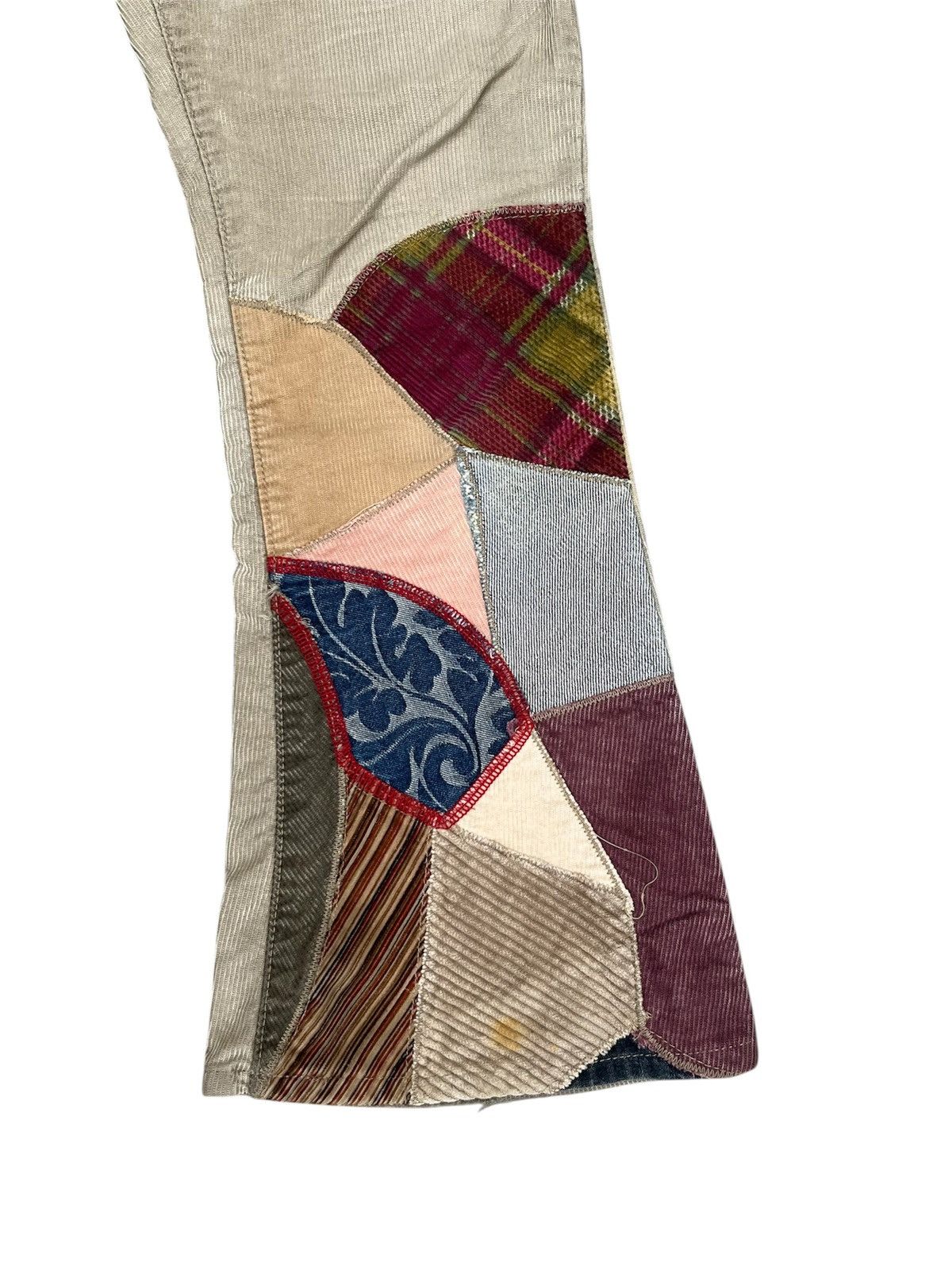 Seditionaries MISS SIXTY Patchwork Corduroy Flare Jeans Size 26" / US 2 / IT 38 - 4 Thumbnail