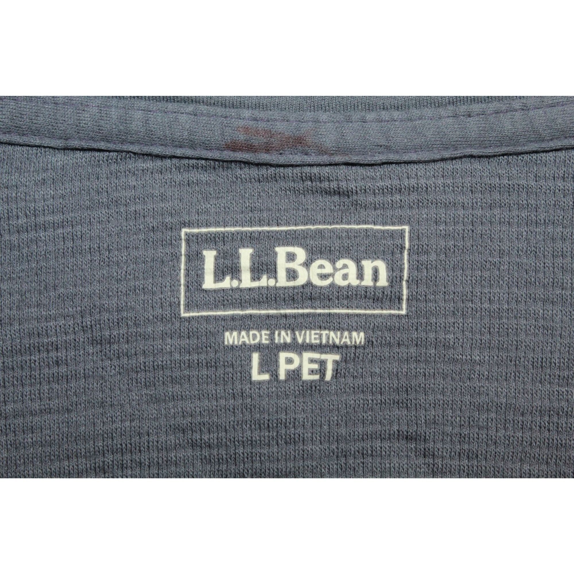 L.L. Bean LL Bean Women's Waffle Knit Henley Shirt Preppy Casual Navy Size L / US 10 / IT 46 - 7 Thumbnail