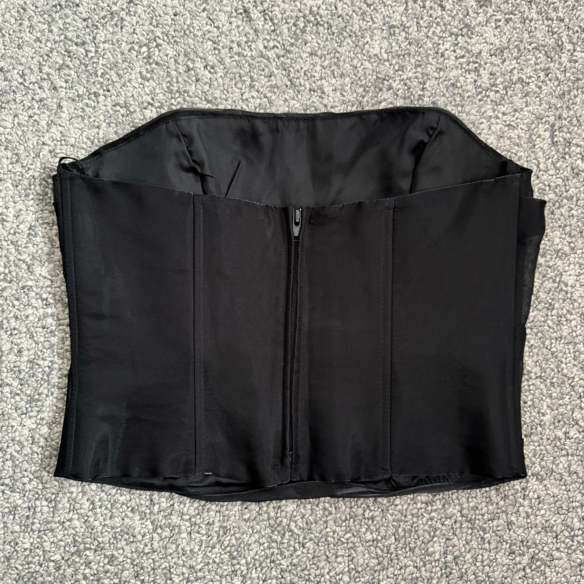 Vintage ASPEED Vintage Black Tulle Rhinestone Stapless Corset Top Size M / US 6-8 / IT 42-44 - 4 Thumbnail