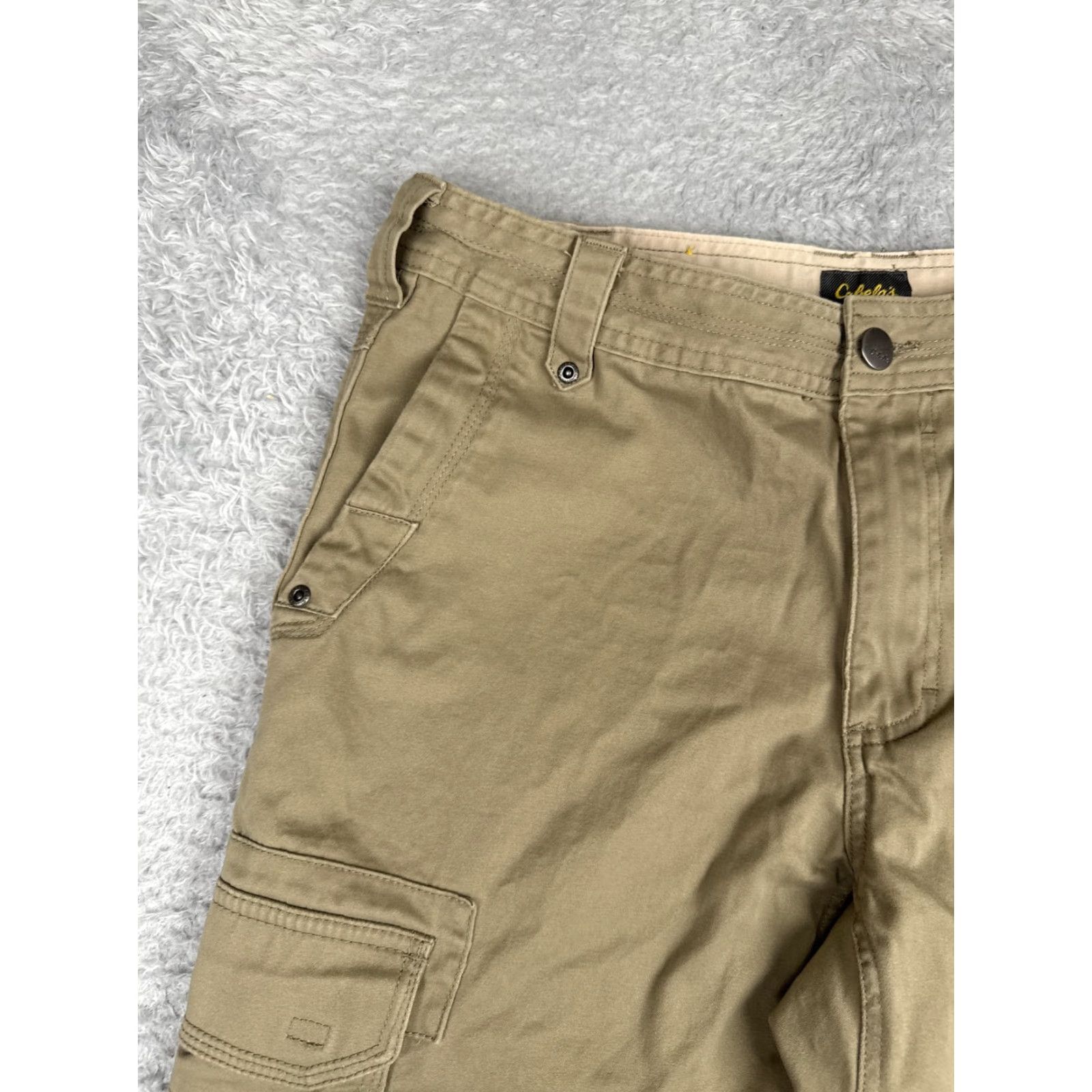 Vintage Cabela's Cargo Shorts Men 34 Beige Stretch Pockets Cotton Blend Durable Camp Hike Size US 34 / EU 50 - 4 Thumbnail