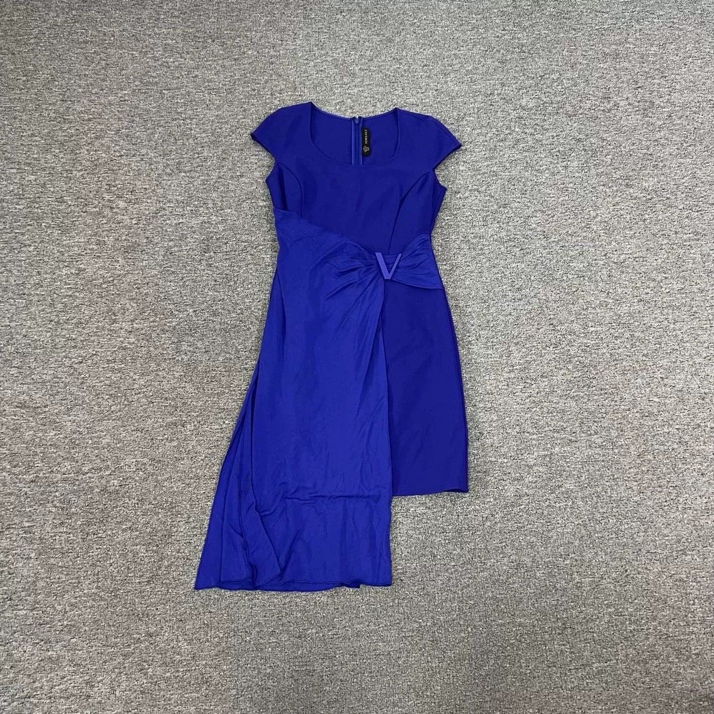 Versace Versace Blue Silk Dress Size 38 Size S / US 4 / IT 40 - 1 Thumbnail