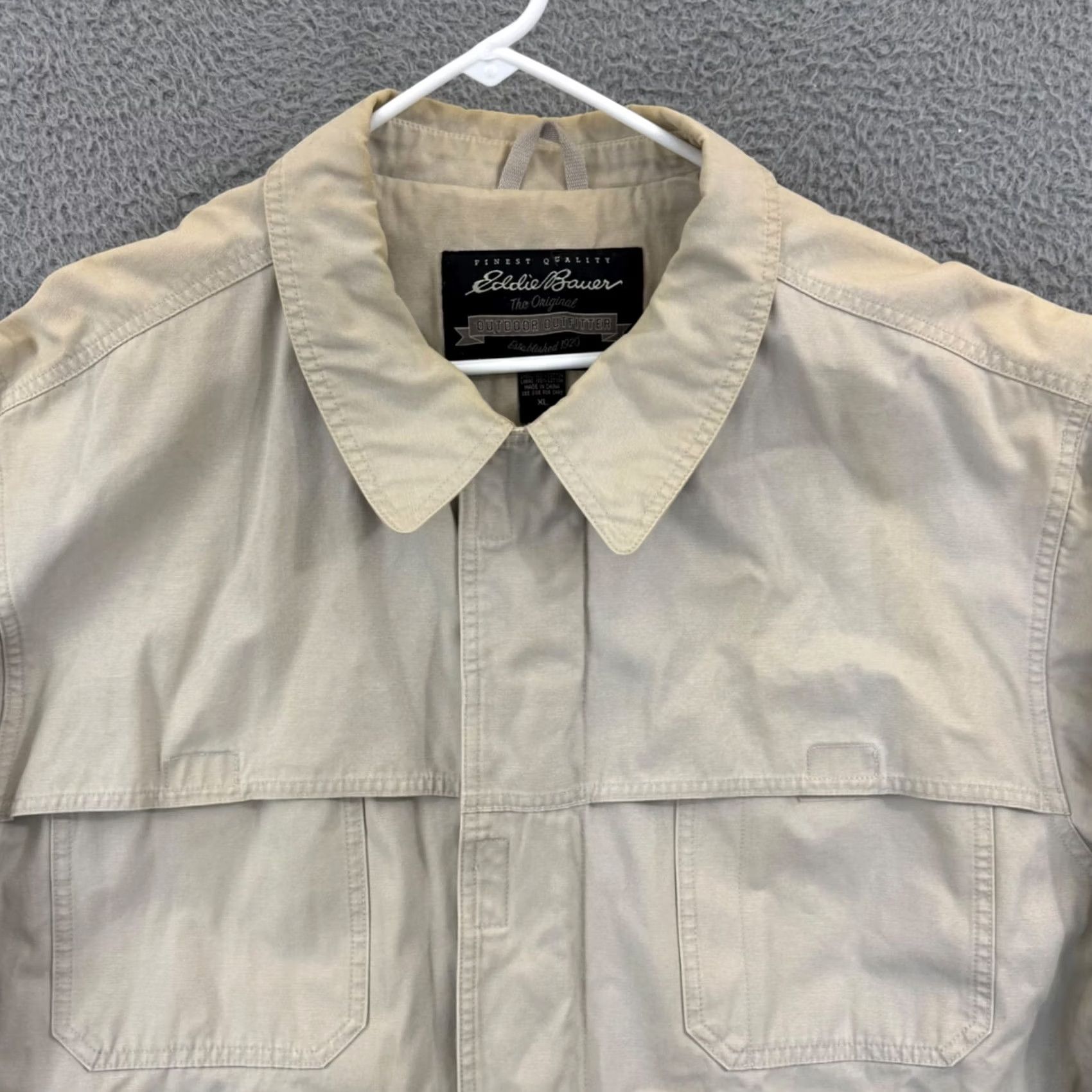 Eddie Bauer Vintage Eddie Bauer Jacket Mens XL Big Beige Fleece Lined Zip Chore Coat Outdoor Size US XL / EU 56 / 4 - 3 Thumbnail