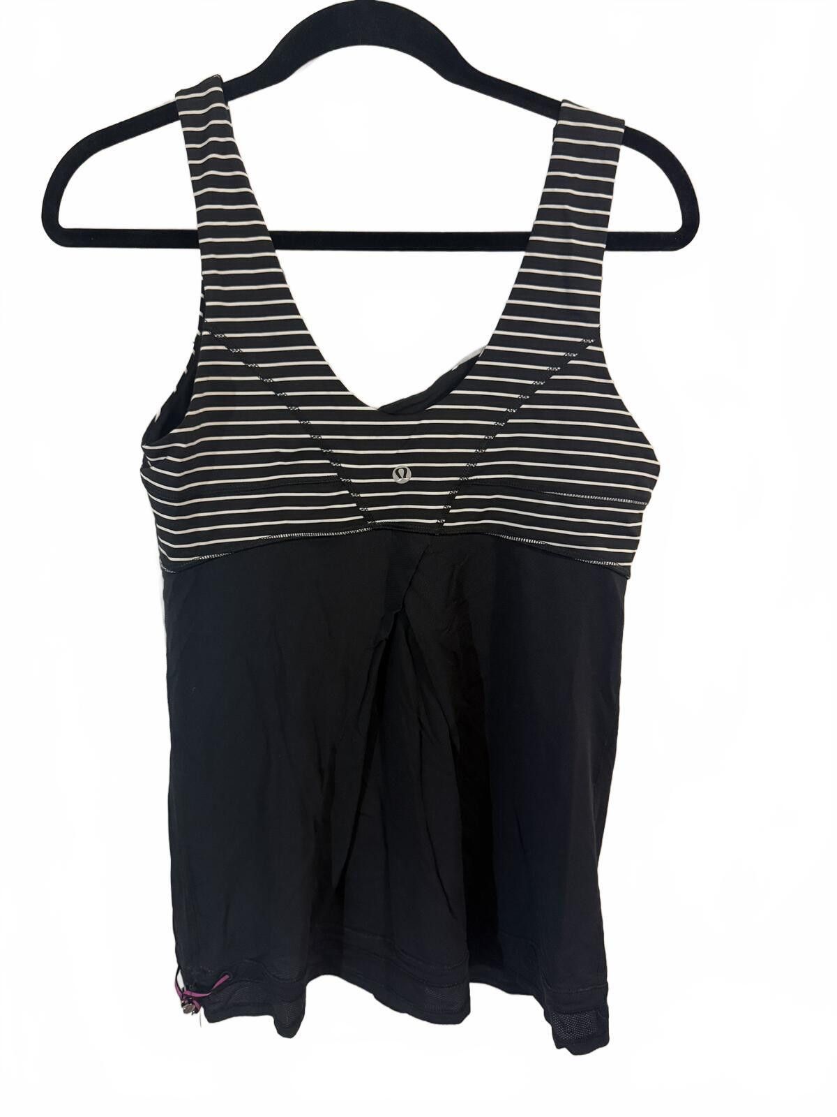 Lululemon Lululemon Black & White Striped Tank Top size 10 Size M / US 6-8 / IT 42-44 - 2 Thumbnail