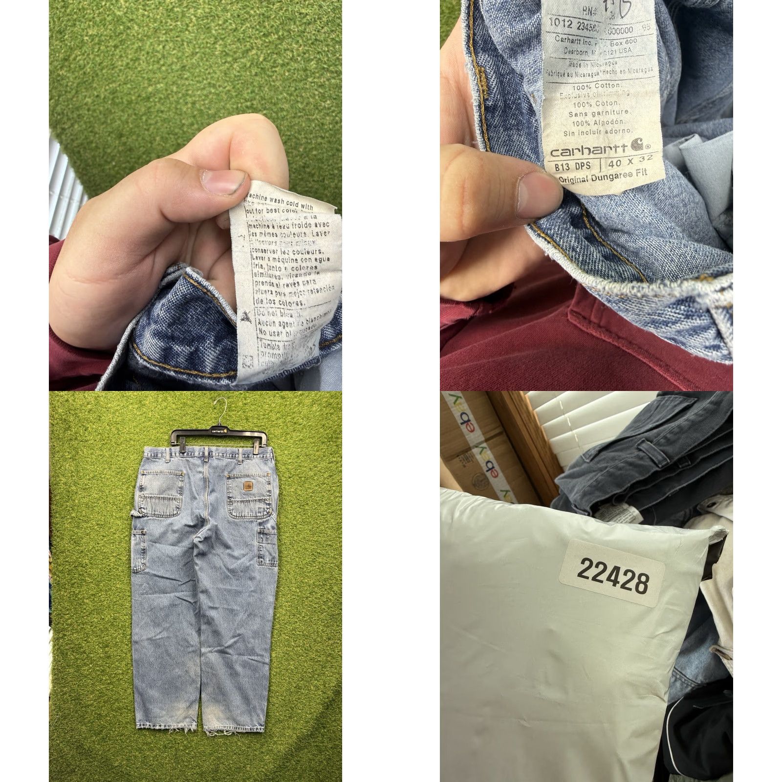 Carhartt Carhartt Carpenter Jeans Mens 40x32 Denim Original Dungaree Fit Workwear Jeans Carhartt B13DPS Blue 5-Pocket Relaxed Straight Mens Regular Size US 40 / EU 56 - 8 Thumbnail