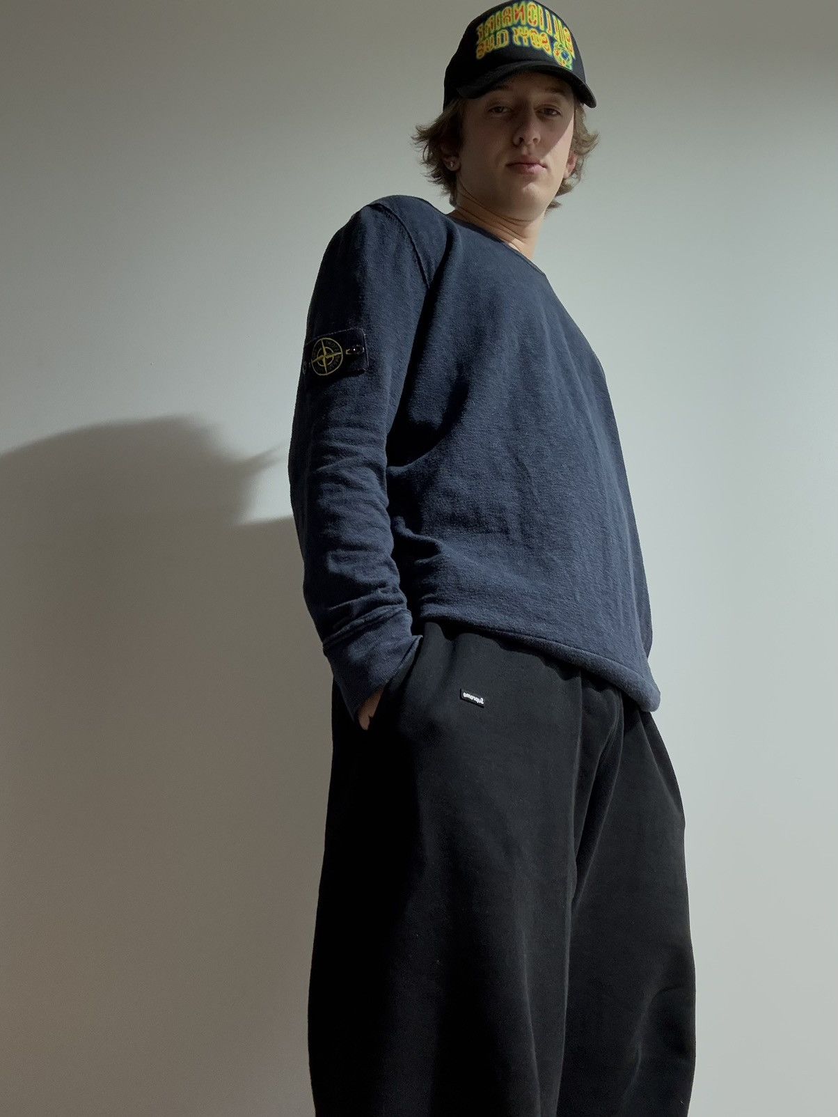Stone Island Vintage style Stone Island Sweatshirt Dark Blue Navy Size US L / EU 52-54 / 3 - 1 Thumbnail