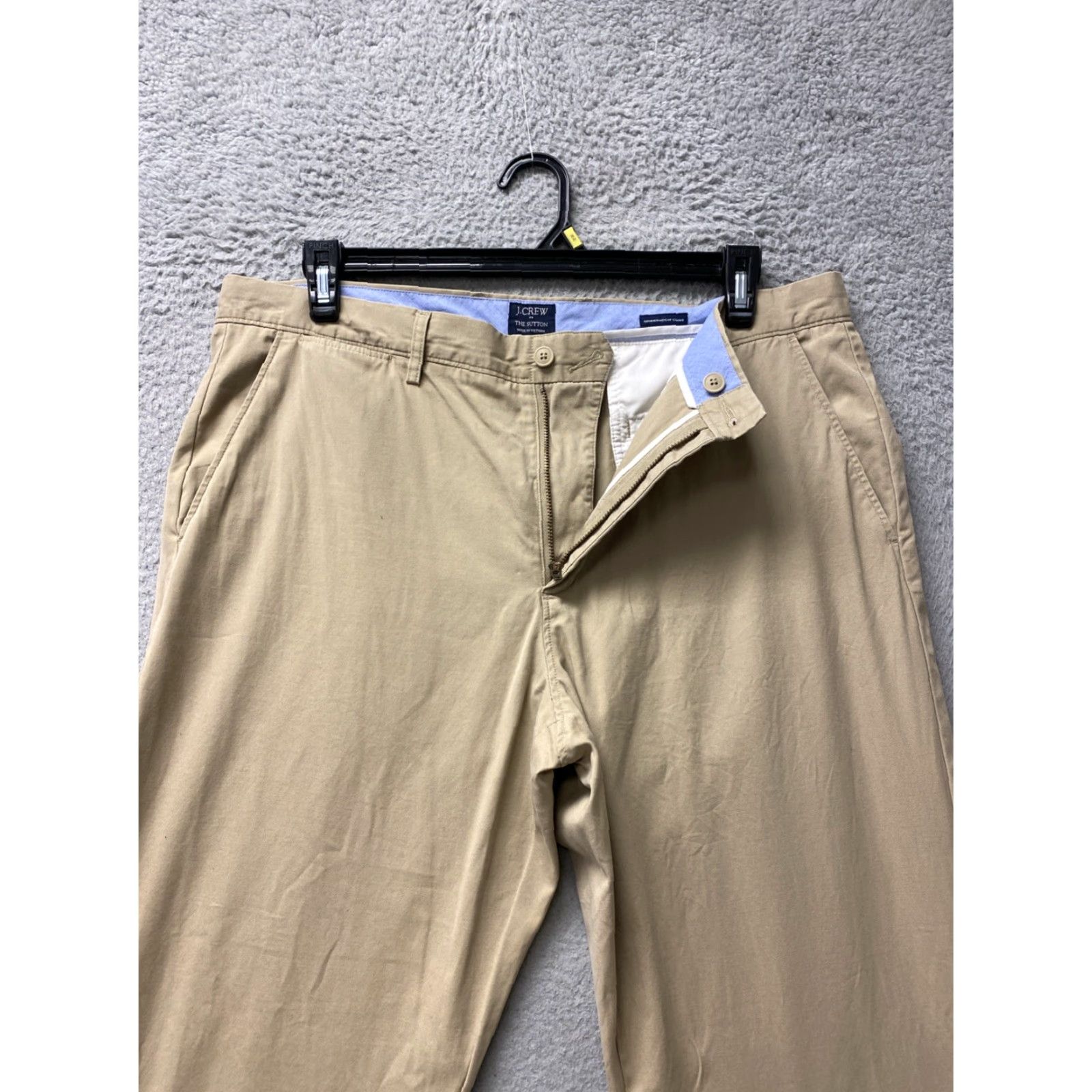 J.Crew VINTAGE J.CREW Men's Pants 36x30 Chino Straight Cotton Tan Office Casual Travel Size US 36 / EU 52 - 2 Thumbnail