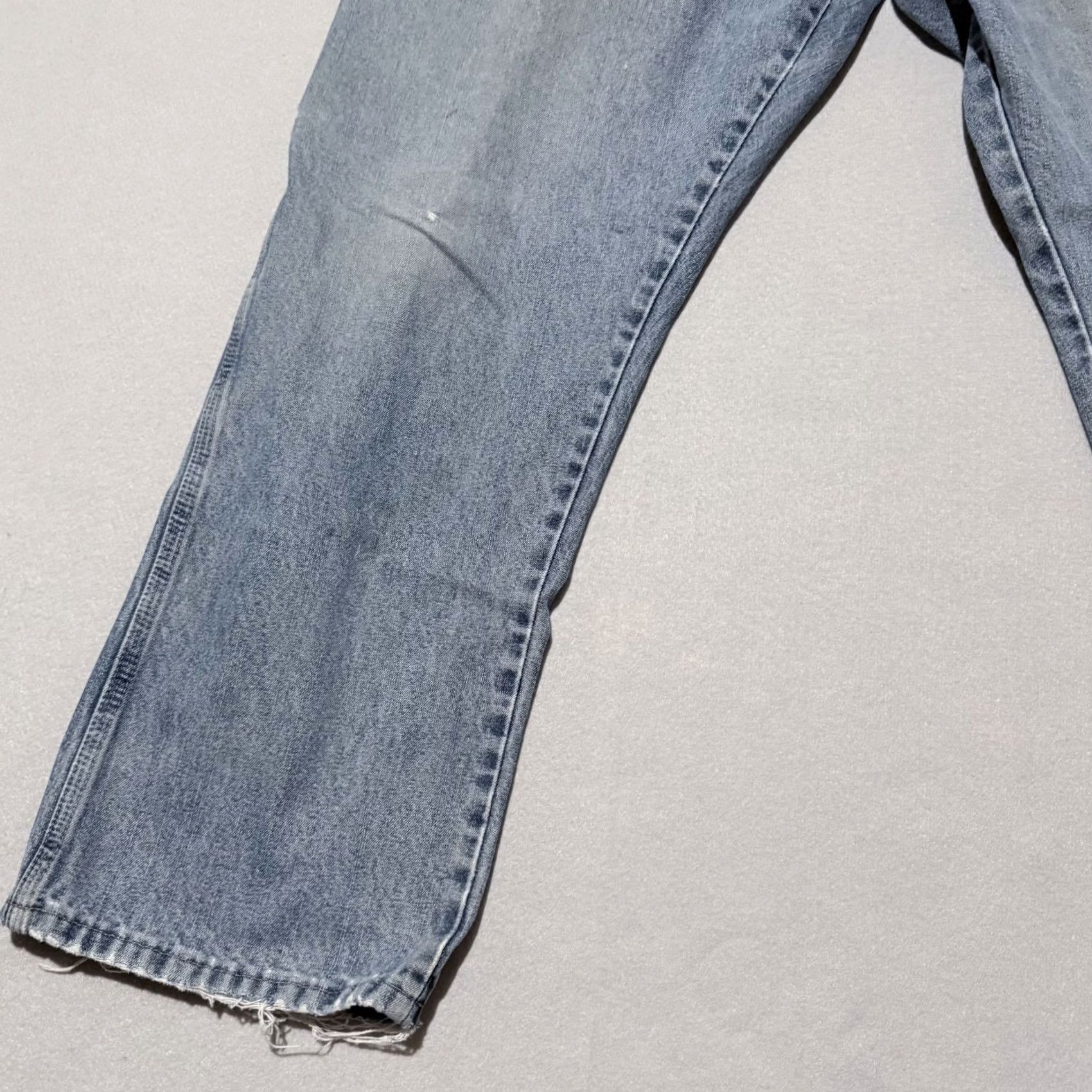 Wrangler Wrangler Carpenter Jeans Men's Blue Denim Mid Rise Straight Zip Fly - 36x30 Size US 36 / EU 52 - 4 Thumbnail