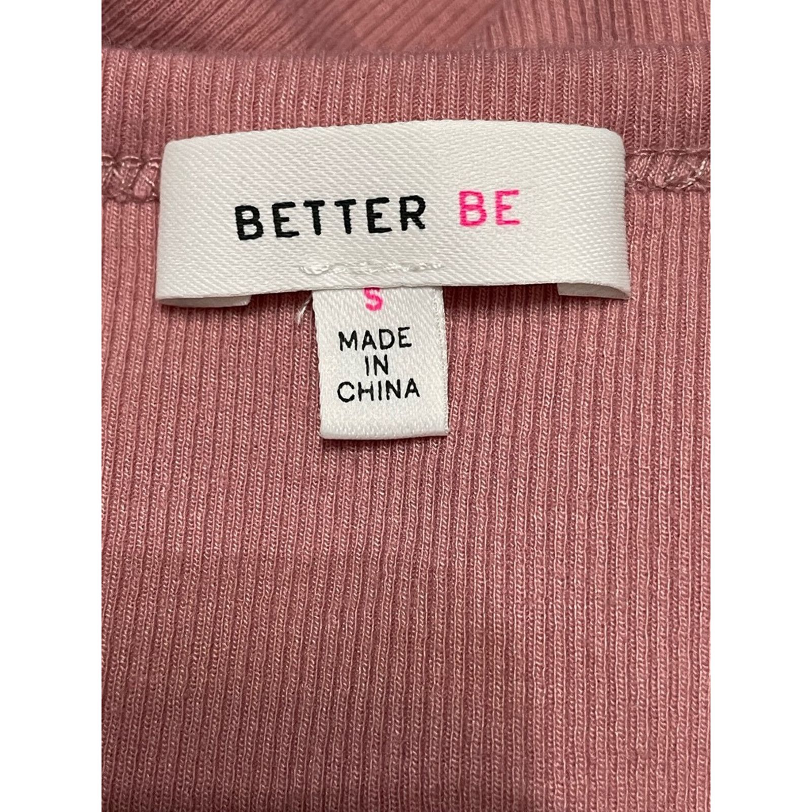 Other Better Be Crop Sweater Ribbed Knit Button-Down Taupe Pink S Size S / US 4 / IT 40 - 7 Thumbnail