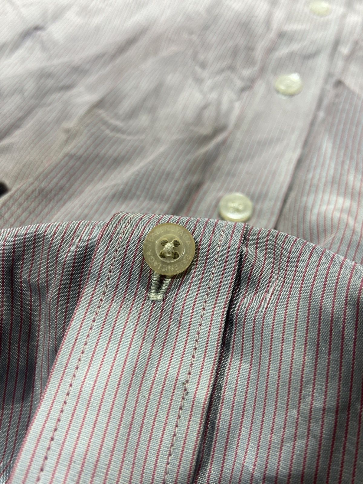 Balenciaga 💥Send offer💥 Vintage Balenciaga Striped Button Up gradient Size US M / EU 48-50 / 2 - 5 Thumbnail