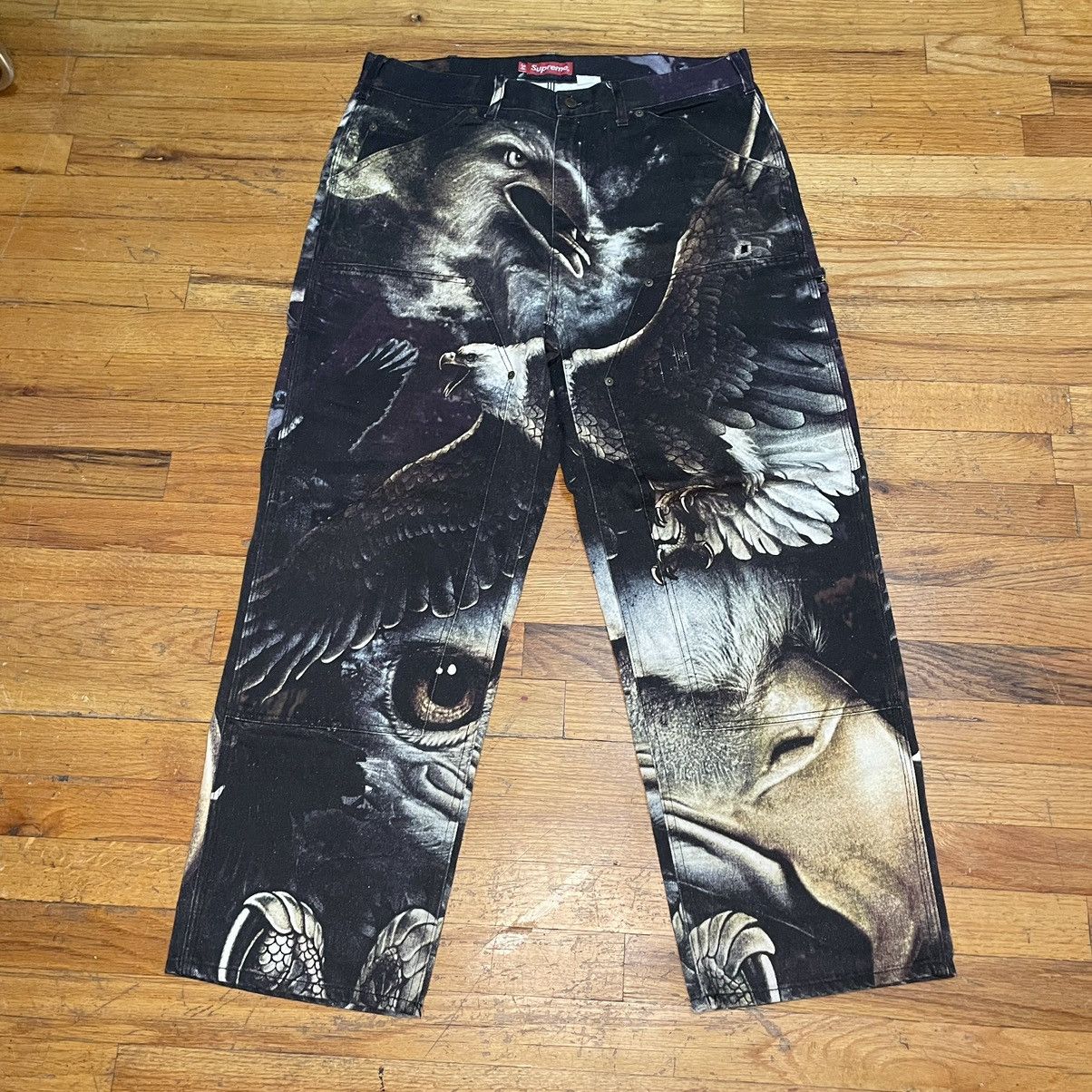 Supreme Supreme eagle double knee denim painter pant | Grailed