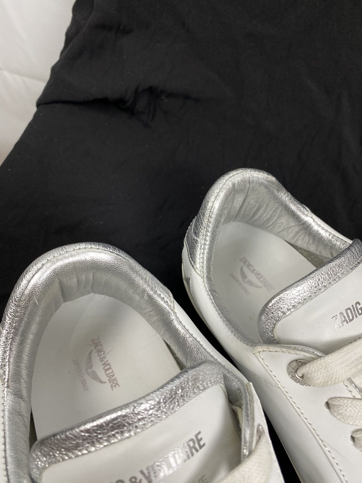 Zadig & Voltaire Zadig & Voltaire Fabric Used Leather Star Patch Sneakers 40 Size US 10 / IT 40 - 9 Thumbnail