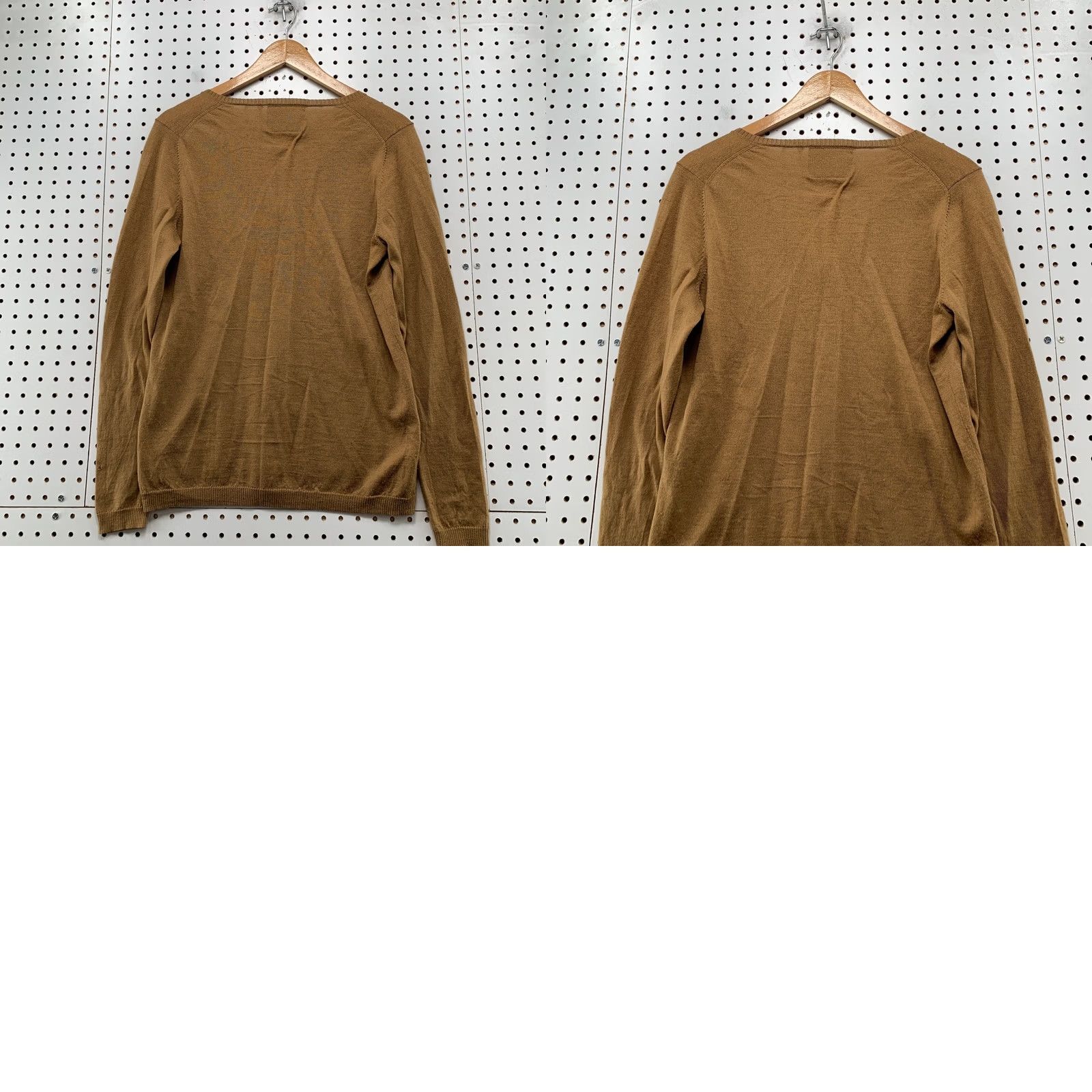 Vintage Victor Alfaro Merino Wool Sweater Womens M Brown V-Neck Extra Fine Merino Pullover Knit Wool Fall Winter Spring Boys? Size M / US 6-8 / IT 42-44 - 9 Thumbnail
