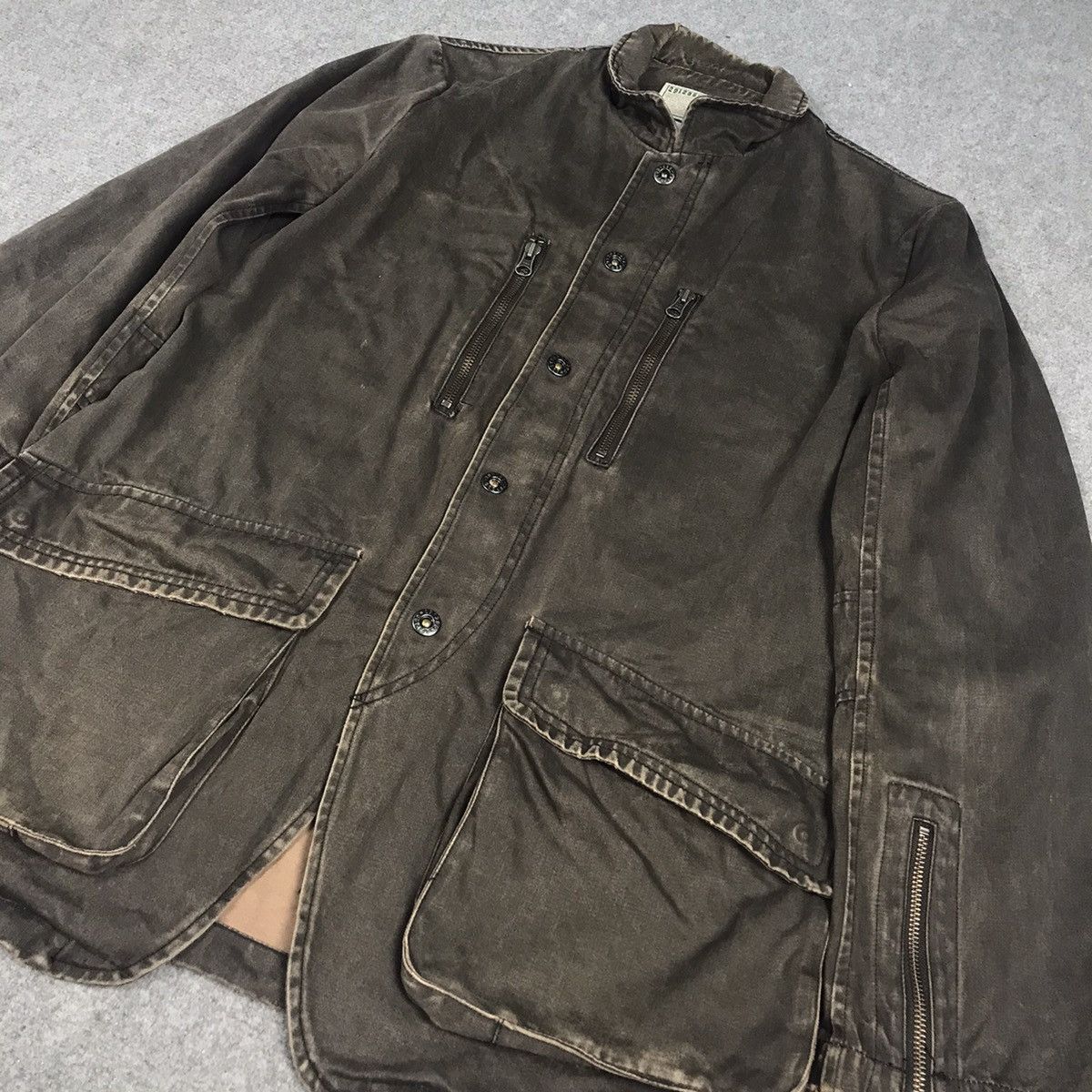 Japanese Brand 291295 Homme Snap button Faded style jacket Size US L / EU 52-54 / 3 - 5 Thumbnail