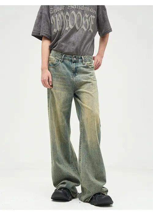 VIBE y2k grunge damaged flared faded jeans Size US 30 / EU 46 - 7 Thumbnail