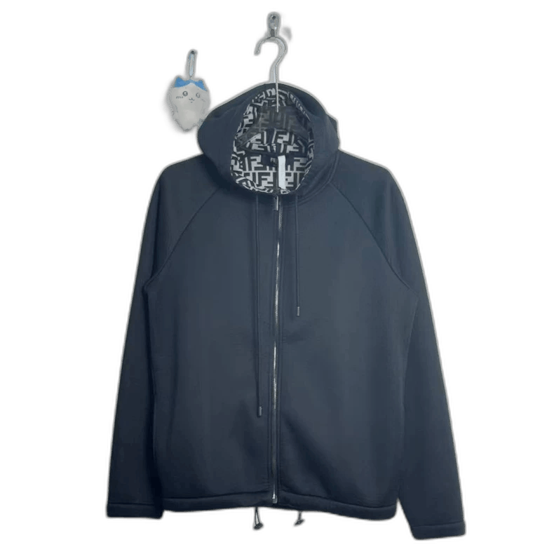 Fendi Fendi Space Cotton Logo Zip Hoodie-2508 Size US M / EU 48-50 / 2 - 1 Thumbnail