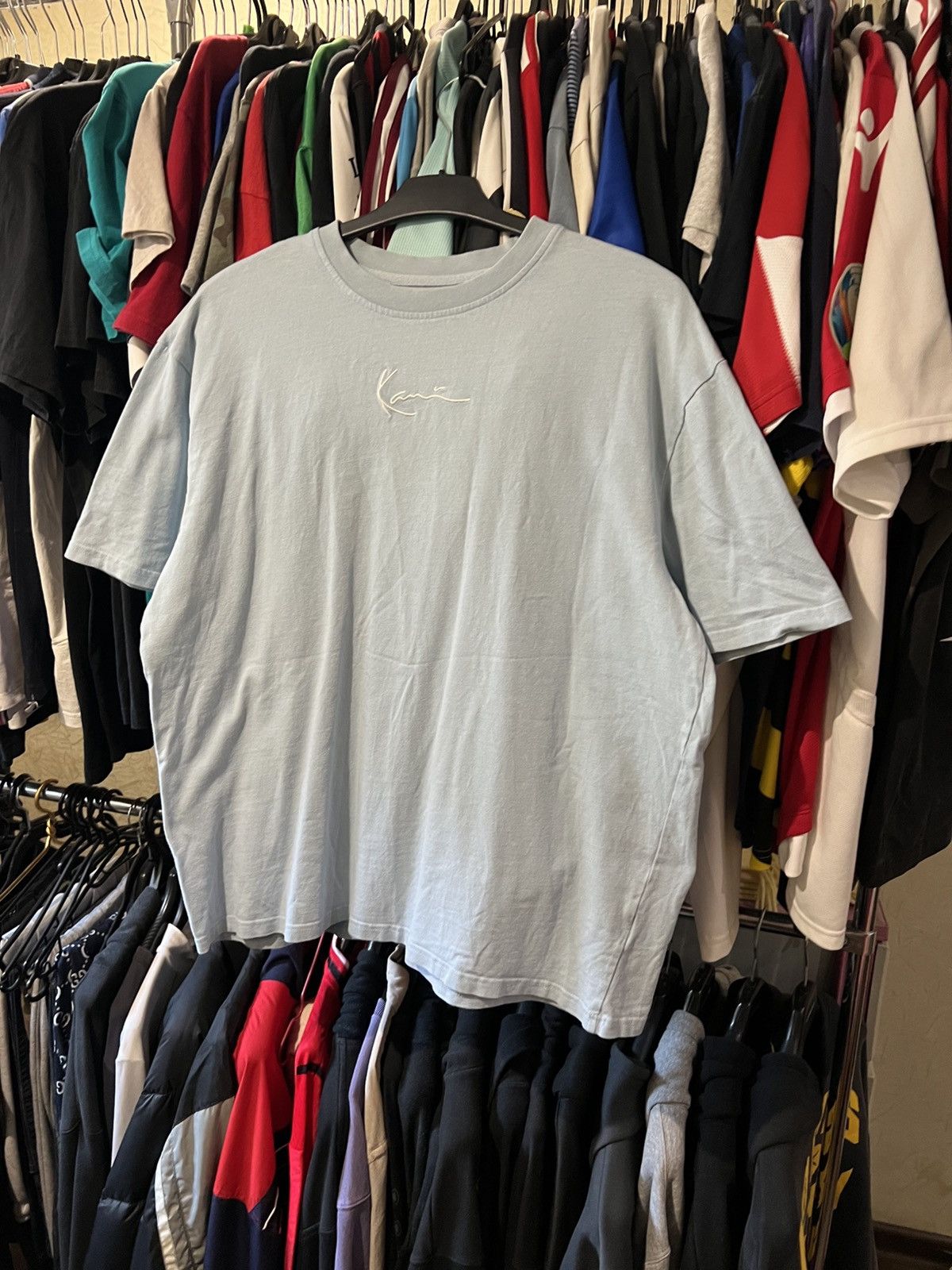 Other VINTAGE KARL KANI EMBROIDERED CENTRE LOGO BLUE BLANK T SHIR Size US L / EU 52-54 / 3 - 1 Thumbnail