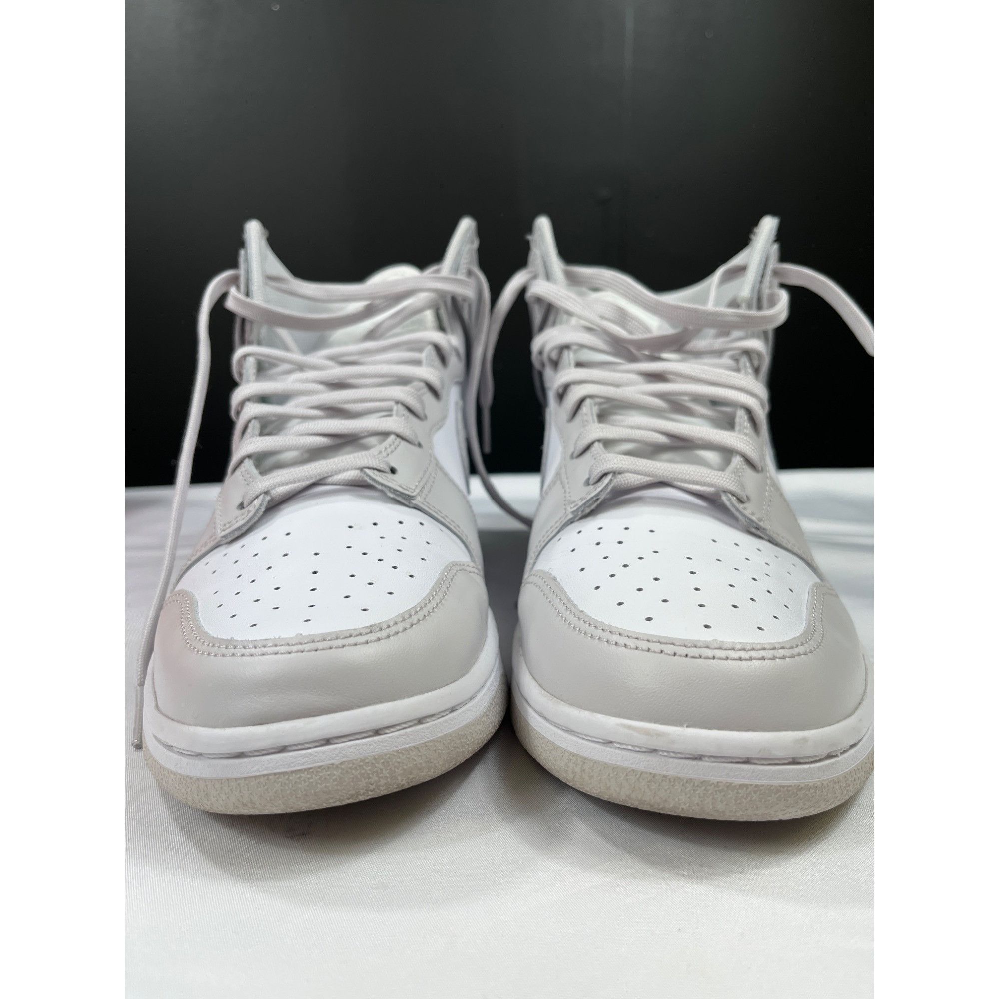 Nike Nike Mens White Gray Dunk High Retro Sneakers Size 10.5 SKU Size US 10.5 / EU 43-44 - 4 Thumbnail