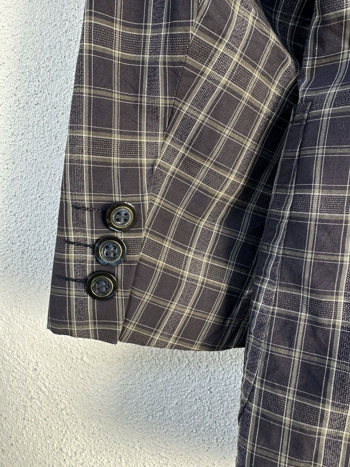 Vintage × Yves Saint Laurent Yves Saint Laurent Checkered Blazer Size 40R - 11 Thumbnail