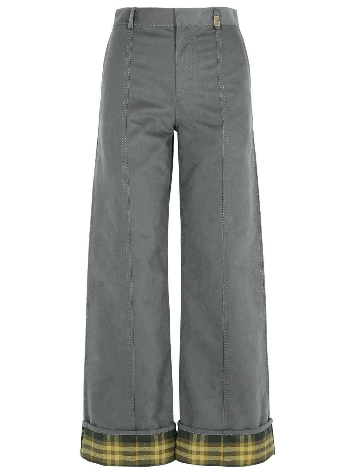 Burberry BURBERRY Grey Nylon Blend Trousers Size 26" / US 2 / IT 38 - 1 Thumbnail