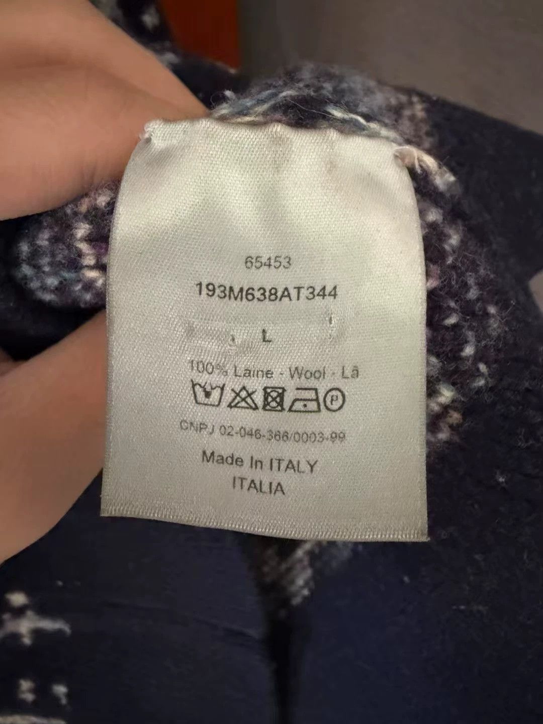 Dior Dior Navy Blue All-Over Logo Sweater Size US L / EU 52-54 / 3 - 4 Thumbnail