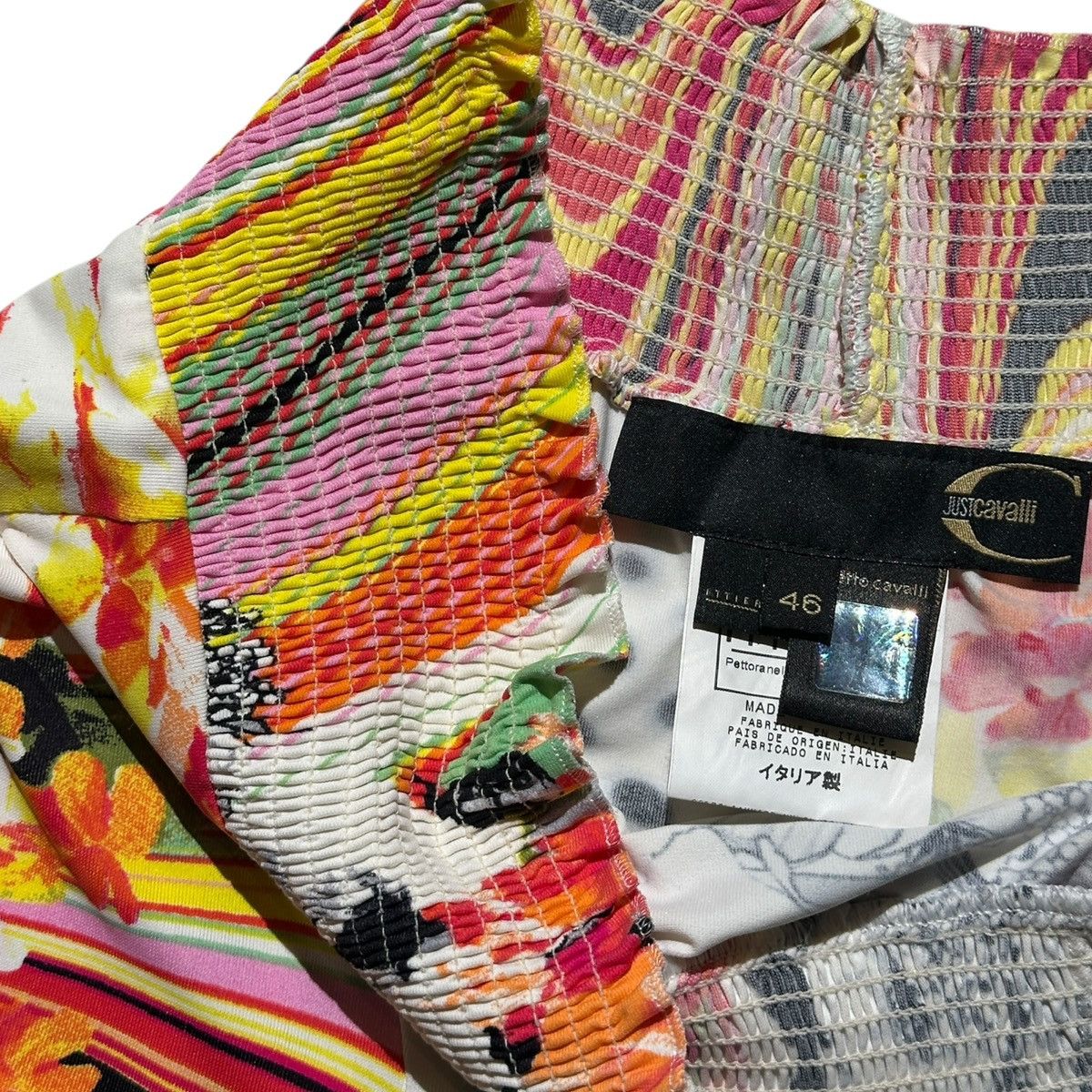 Roberto Cavalli 2004 graphic floral set top + skirt Size XL / US 12-14 / IT 48-50 - 4 Thumbnail
