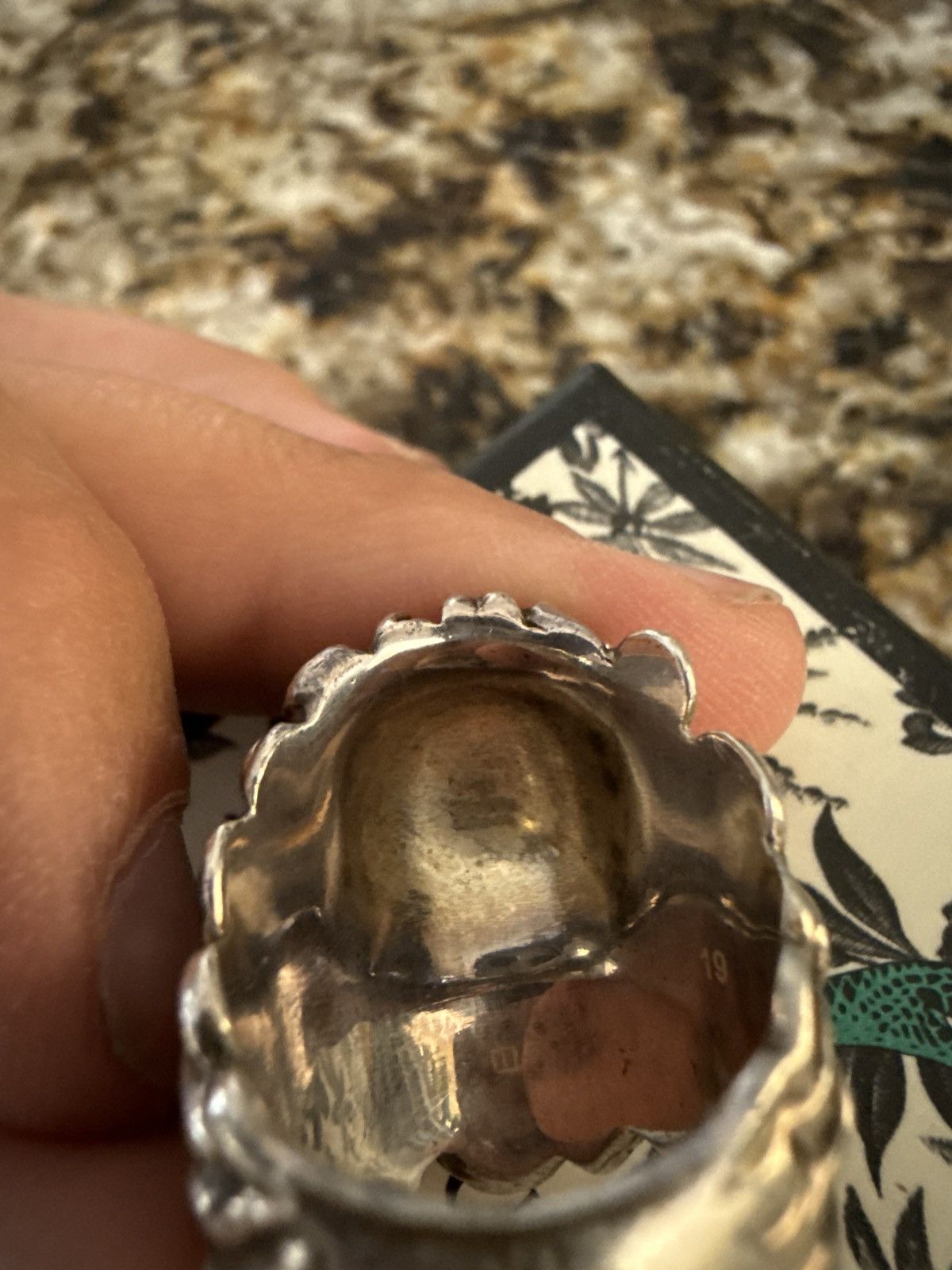 Gucci Gucci Silver Gemstone Lion Ring Size ONE SIZE - 5 Thumbnail