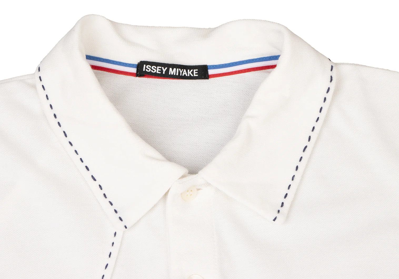 Issey Miyake Contrast Patchwork Polo Shirt in White Size US XL / EU 56 / 4 - 3 Thumbnail