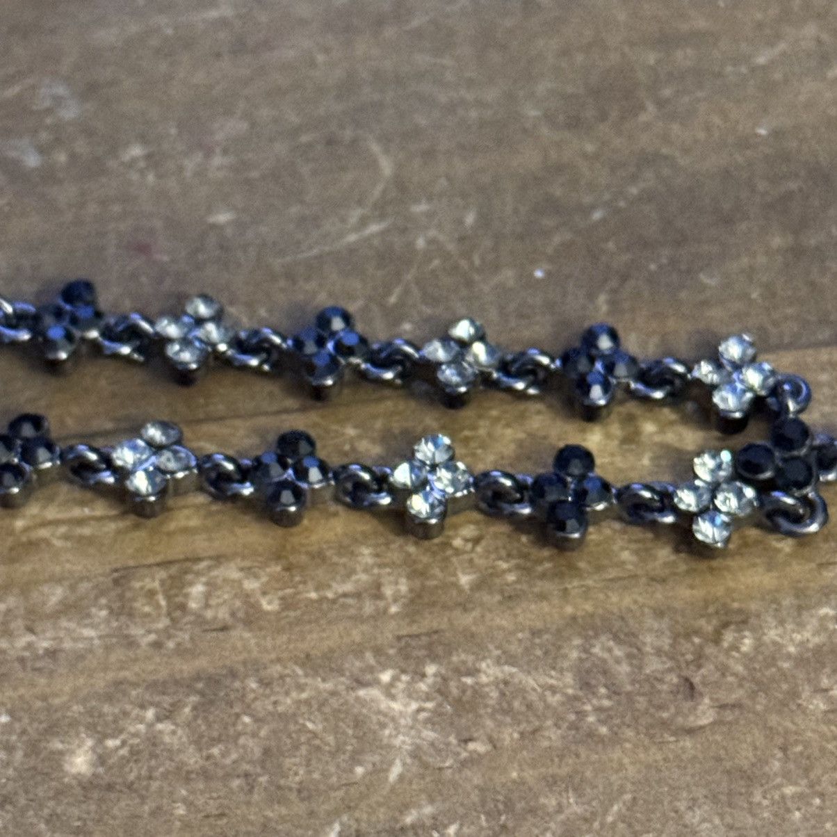 Other Gunmetal rhinestone flower chandelier pendant necklace Size ONE SIZE - 3 Thumbnail