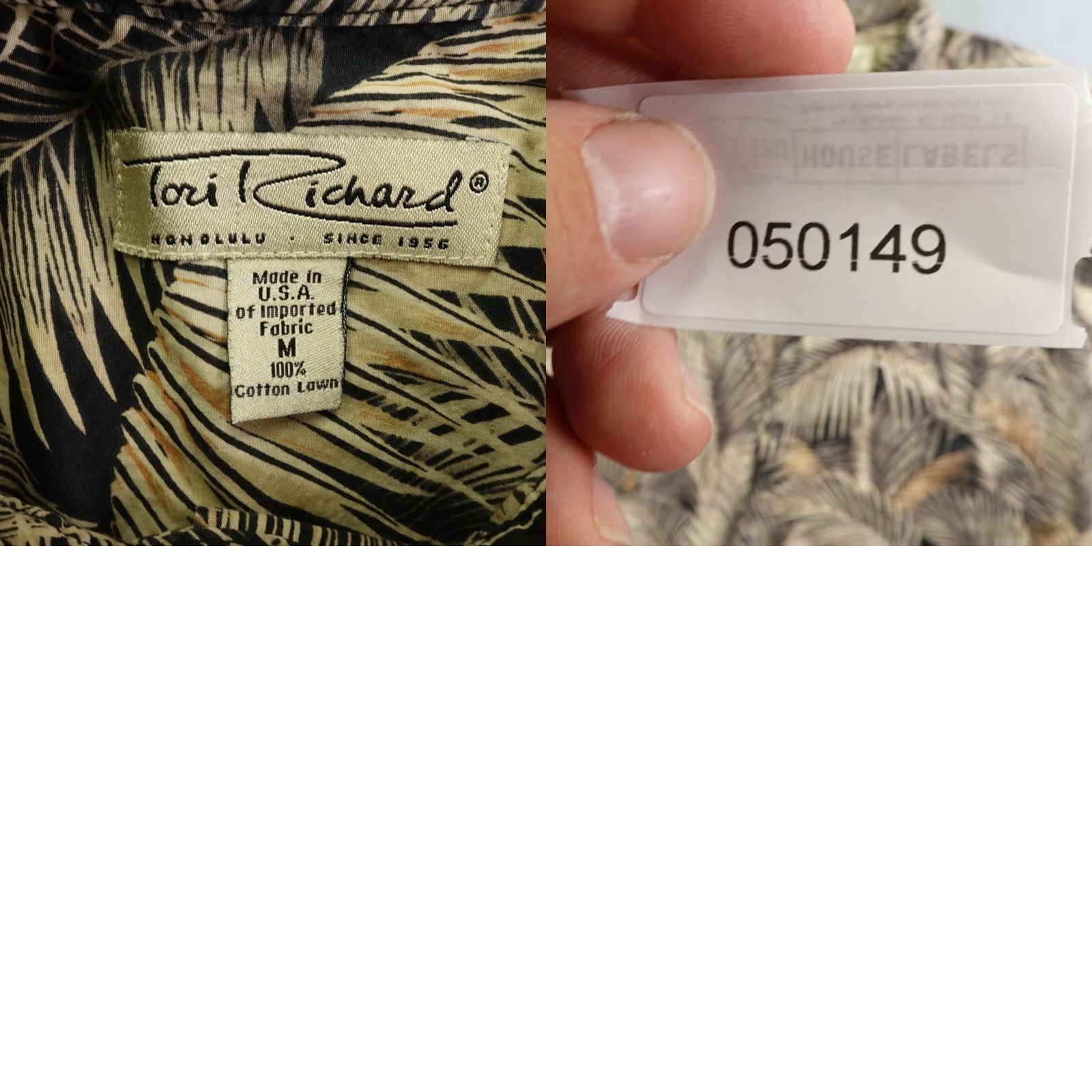 Tori Richard Tori Richard Shirt Mens Medium Beige Tan Hawaiian Aloha Palm Trees Button Camp Size US M / EU 48-50 / 2 - 8 Thumbnail