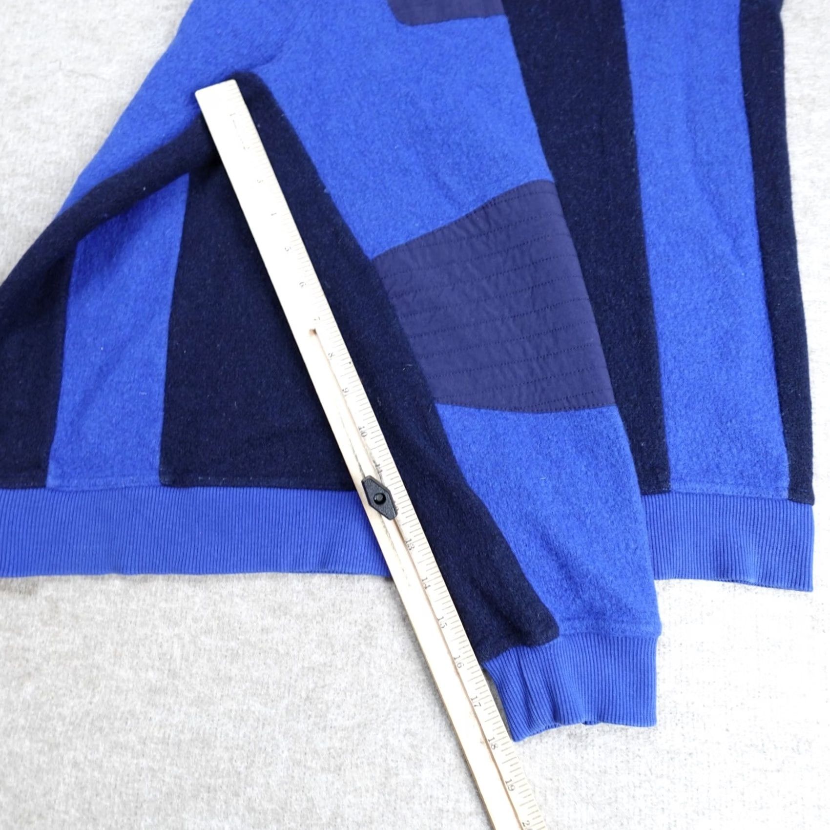 Topo Designs Topo Designs Mens Sweater Regular Wool Blend 1/4 Zip Blue Crew Neck Winter Fall Pullover Shirt Size US L / EU 52-54 / 3 - 7 Thumbnail