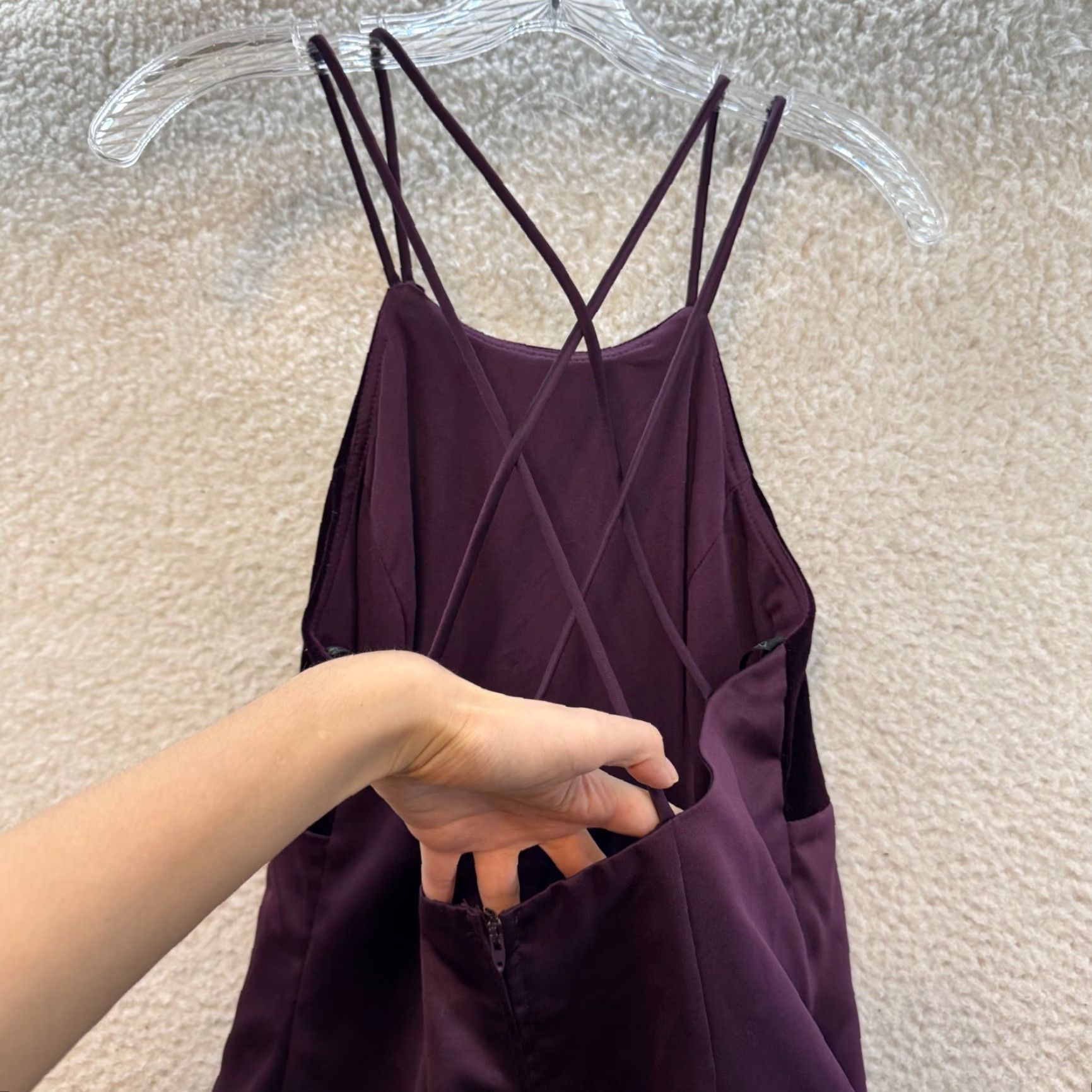 Vintage VINTAGE 90s Y2K Betsy & Adam Prom Dress 12 Large Plum Purple Velvet Satin Eveningwear Ball Gown Girls Womens Size XL / US 12-14 / IT 48-50 - 4 Thumbnail