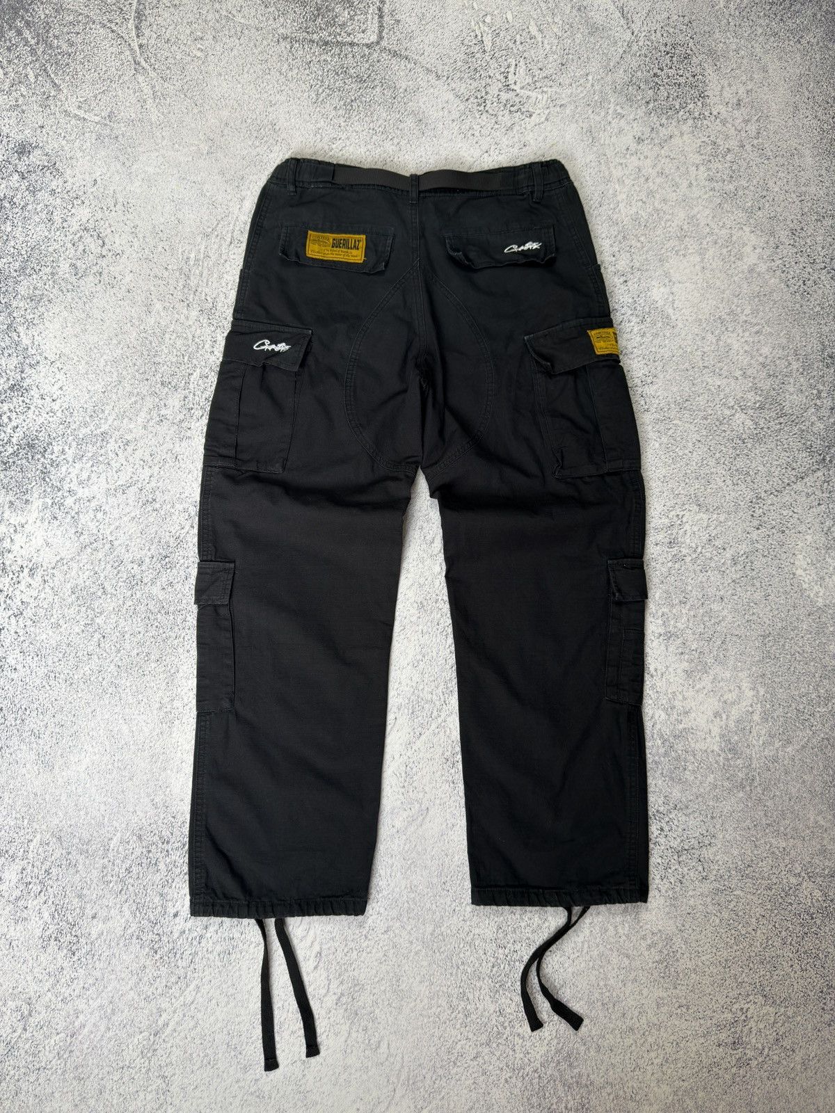 Corteiz CORTEIZ GUERILLAZ BLACK CARGO PANTS Size US 34 / EU 50 - 10 Thumbnail