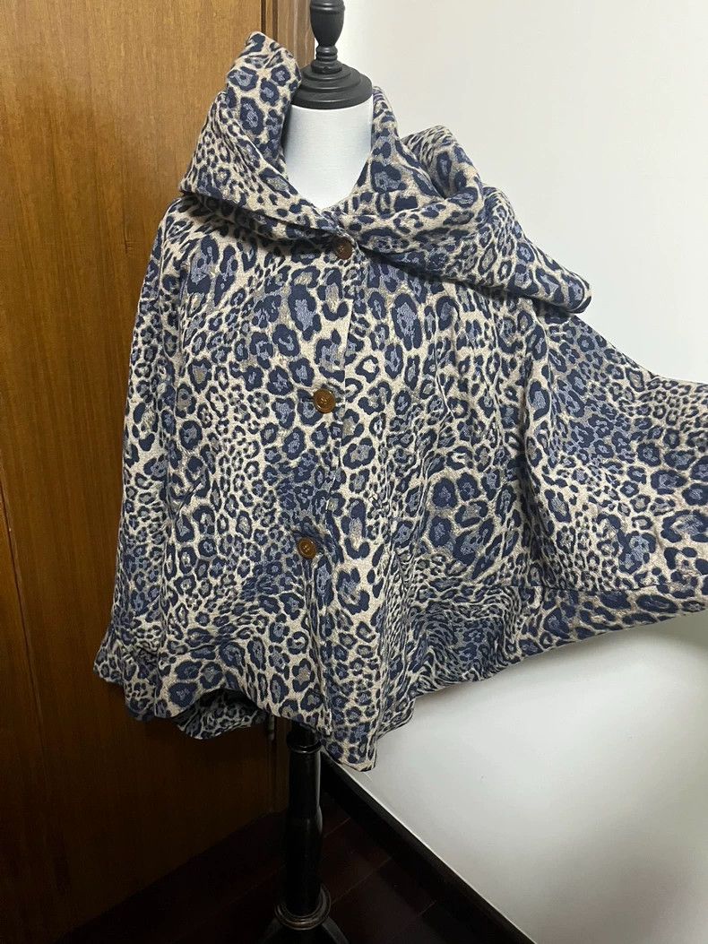 Vivienne Westwood Vivienne Westwood Leopard striped scarf cloak coat Size S / US 4 / IT 40 - 2 Thumbnail