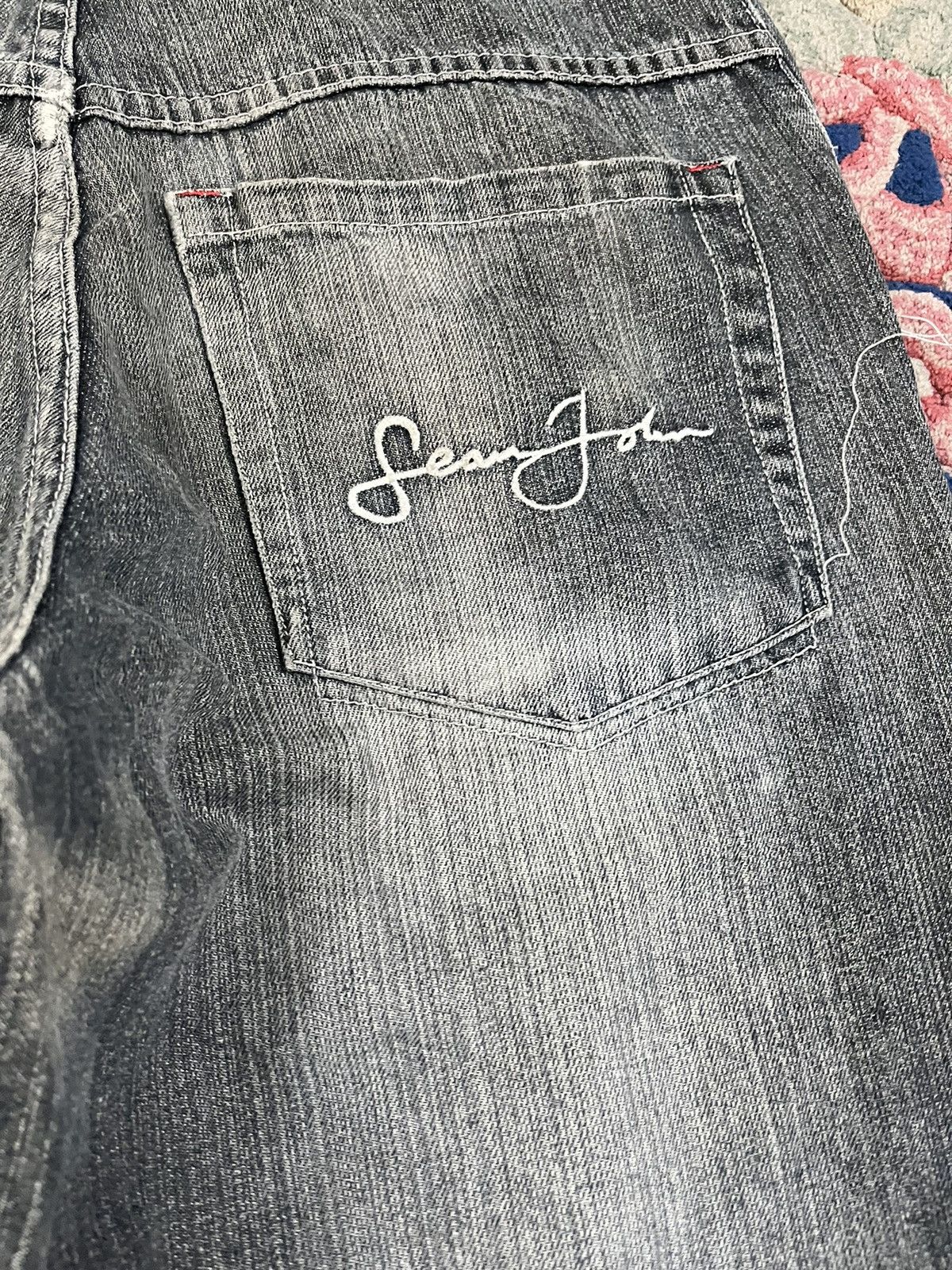 Sean John Vintage Sean John Baggy Embroiddery Denim Size US 31 - 12 Thumbnail