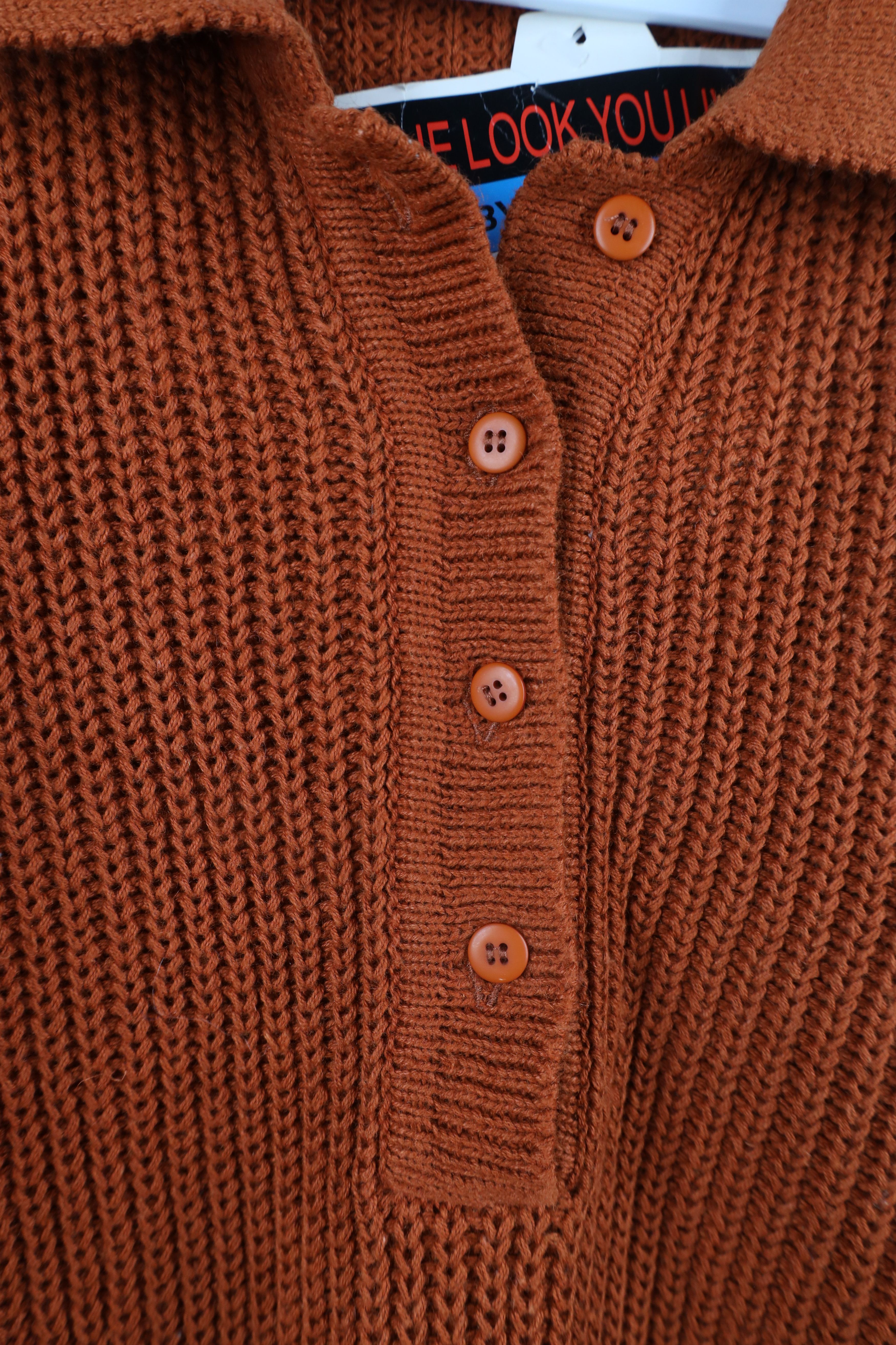 Vintage Deadstock Vintage 90s Streetwear Knit Collared Sweater Size 3XL / US 20-22 - 4 Thumbnail