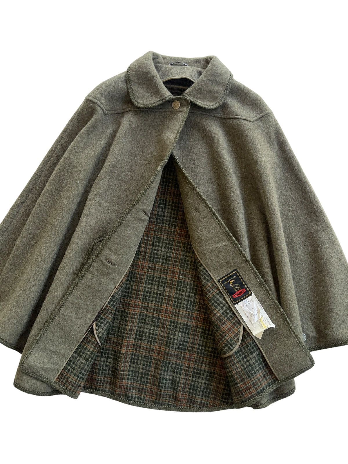 Vintage Vintage 70s Steinbock Wool Poncho Size M / US 6-8 / IT 42-44 - 3 Thumbnail